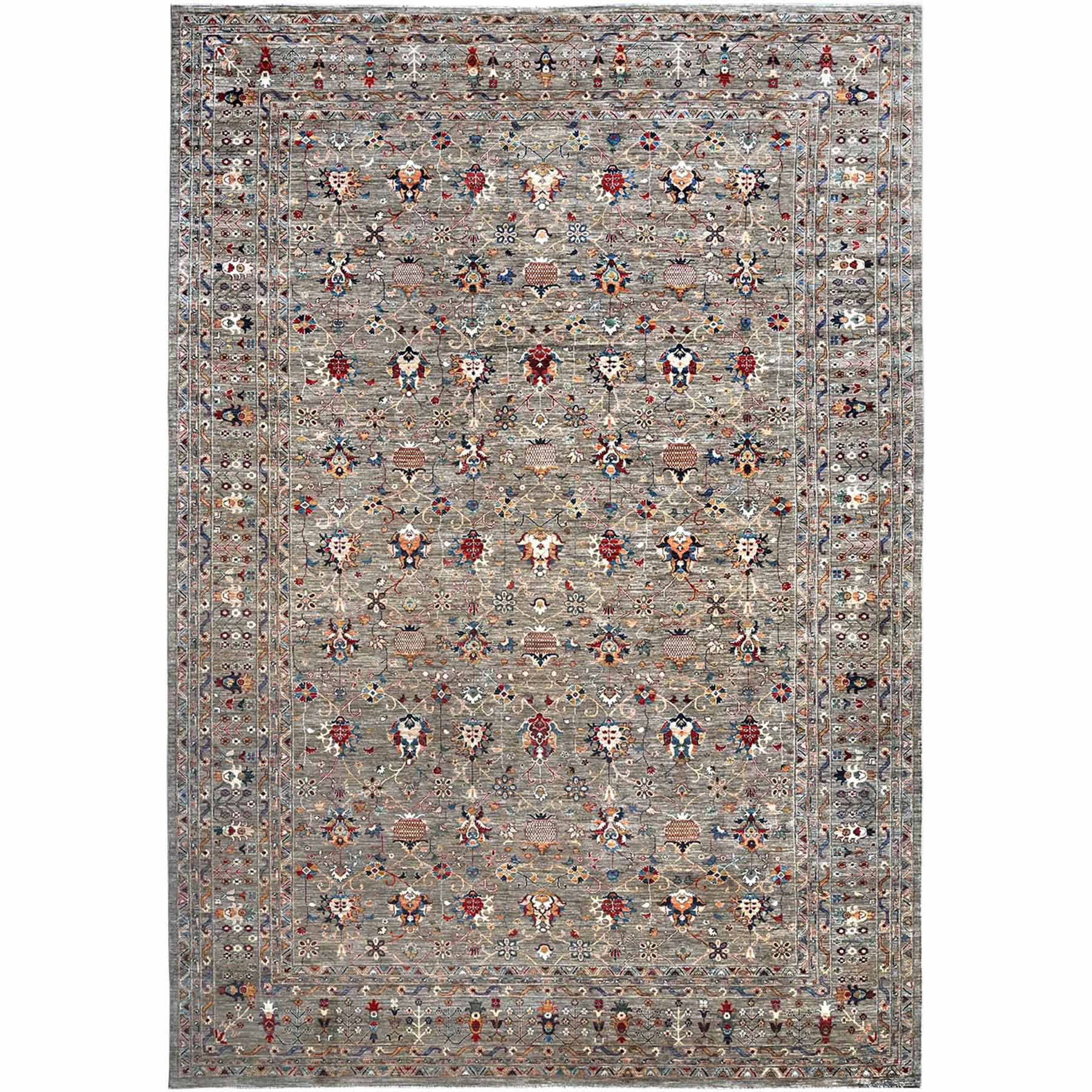 Tribal-Geometric-Hand-Knotted-Rug-605