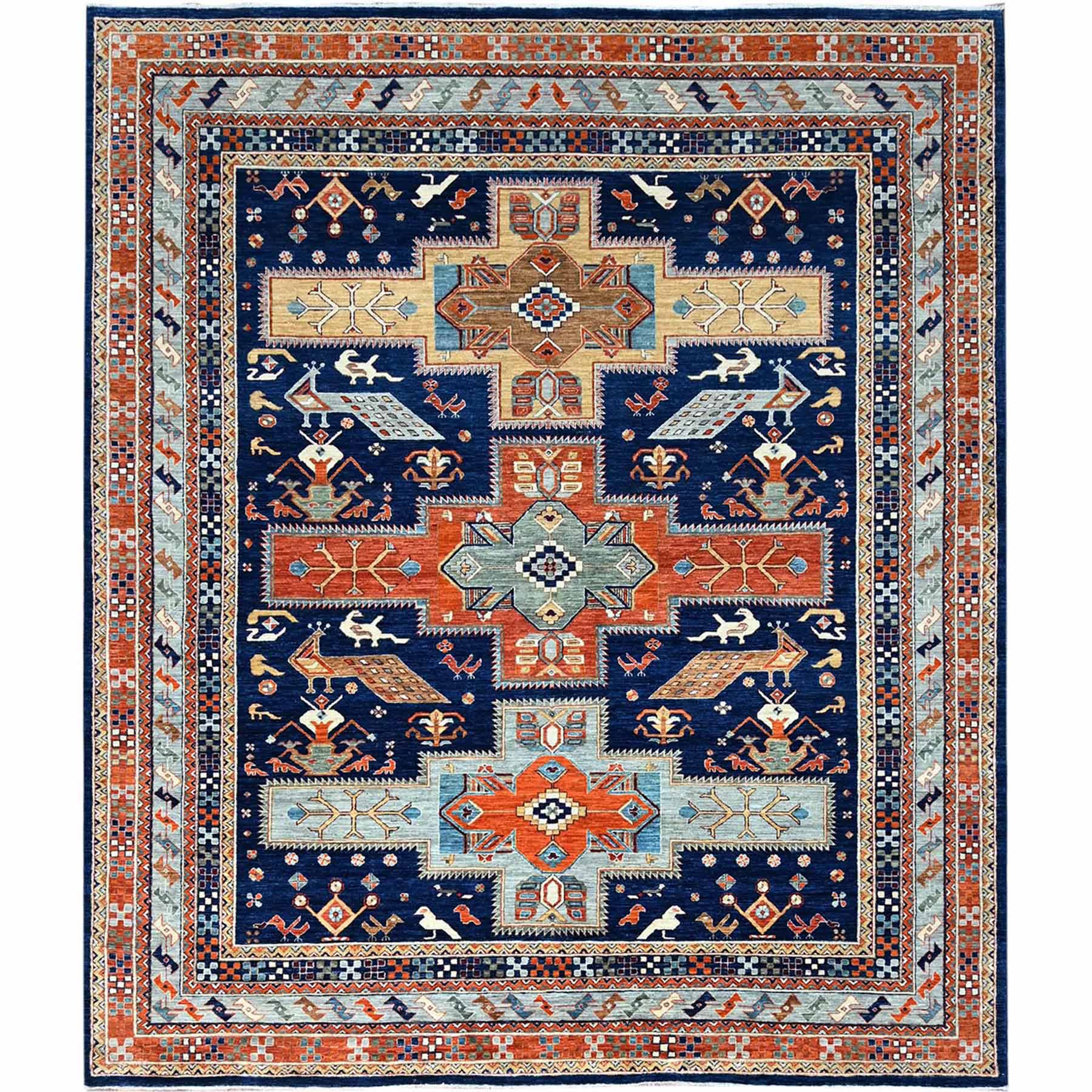 Tribal-Geometric-Hand-Knotted-Rug-780