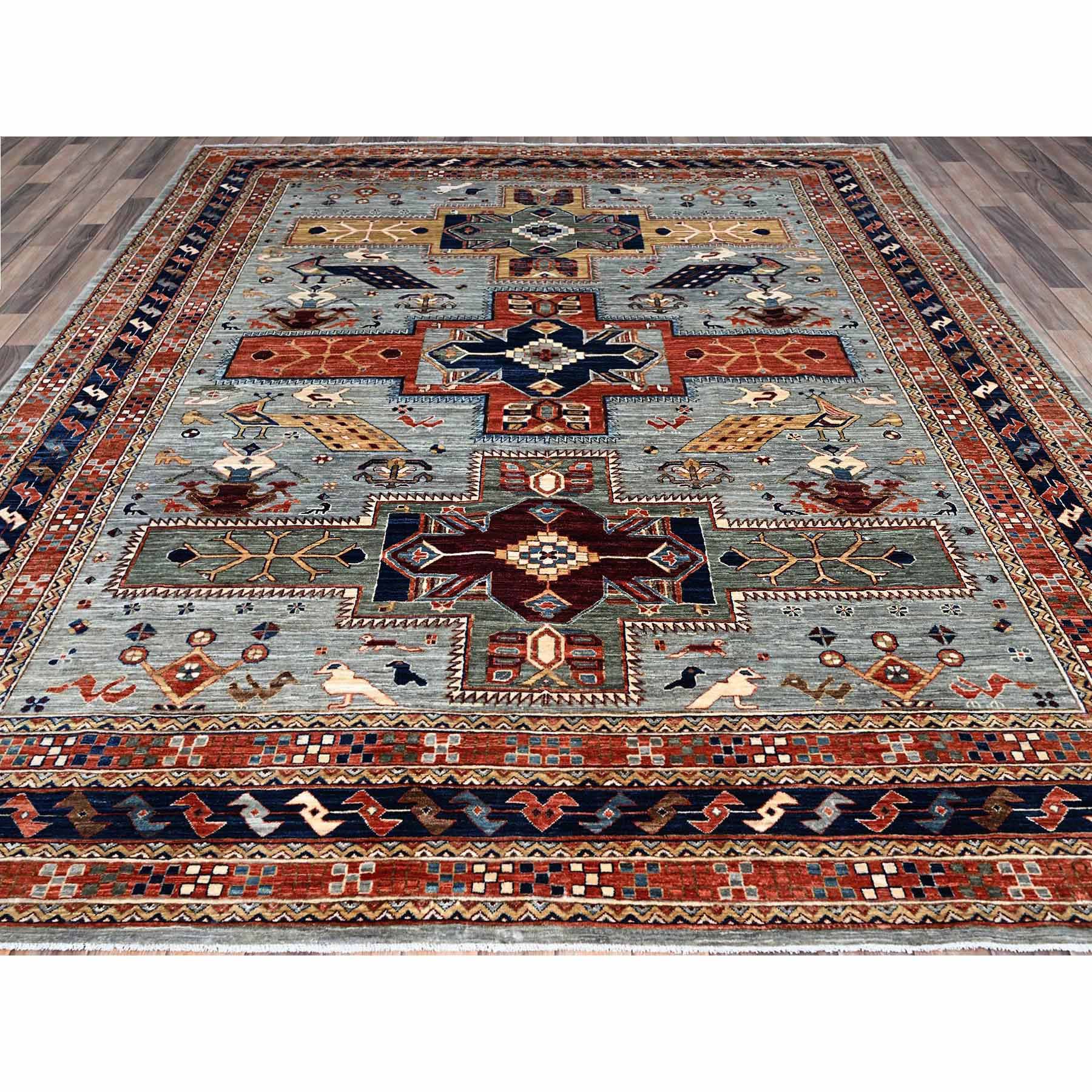Tribal-Geometric-Hand-Knotted-Rug-785
