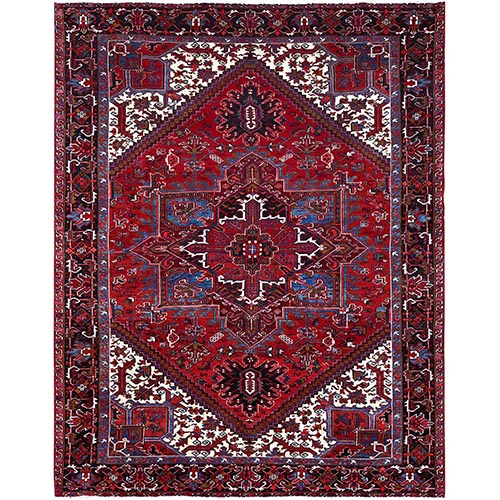Upsdell Red With Hand Knotted Soft And Vibrant Wool, Great Condition, Tribal Floor Art, Ends Secured Professionally, Semi Antique Persian Nomad Art Oriental Rug