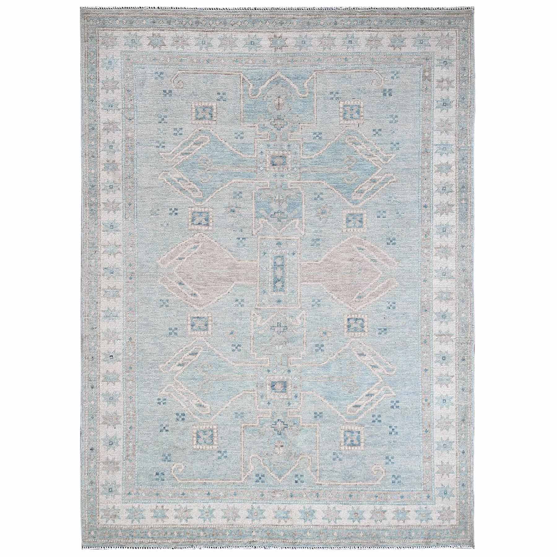 Oushak-And-Peshawar-Hand-Knotted-Rug-7055