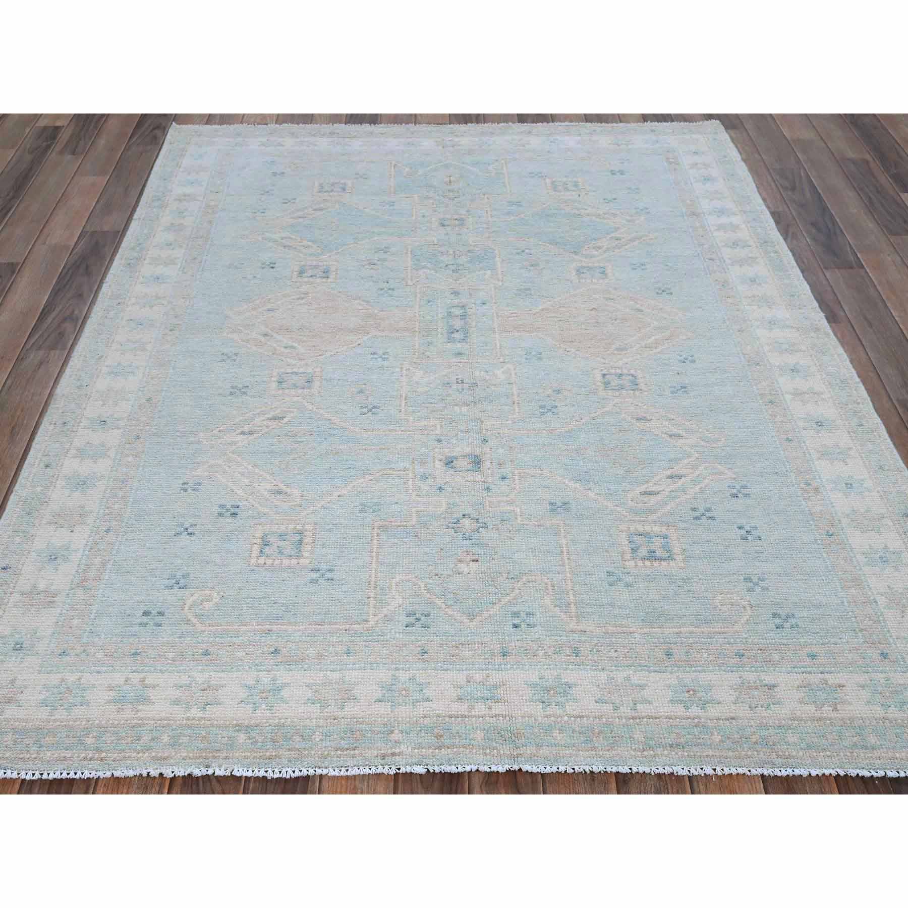 Oushak-And-Peshawar-Hand-Knotted-Rug-7055