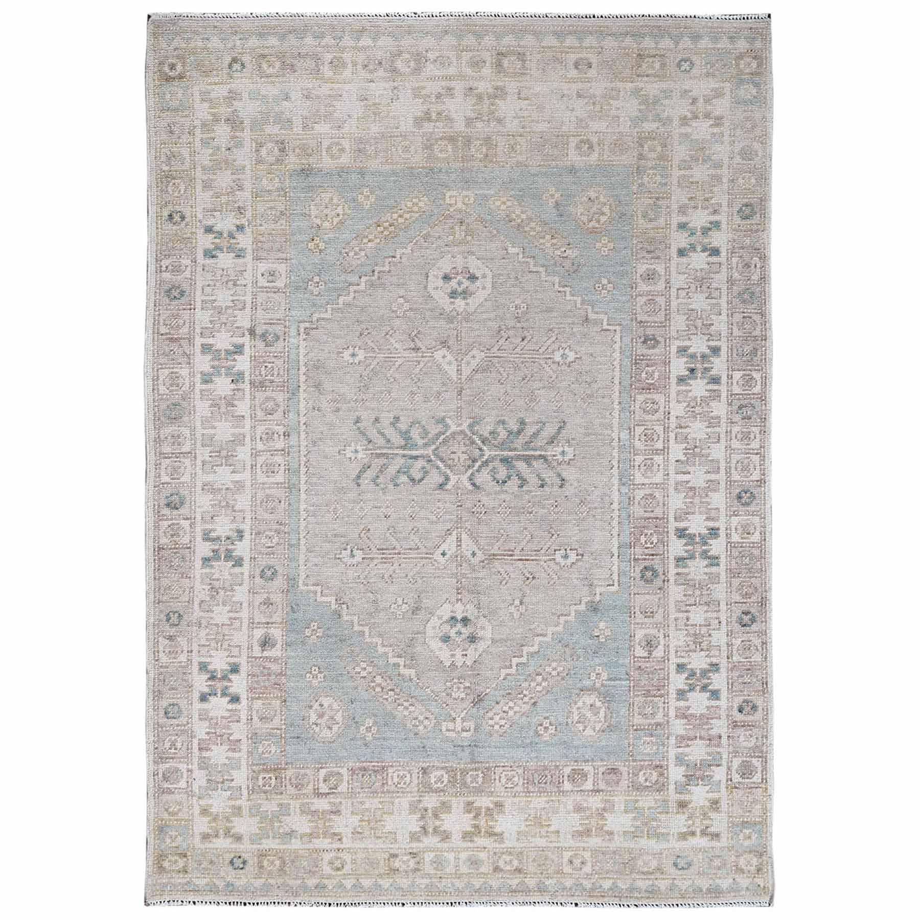 Oushak-And-Peshawar-Hand-Knotted-Rug-7065