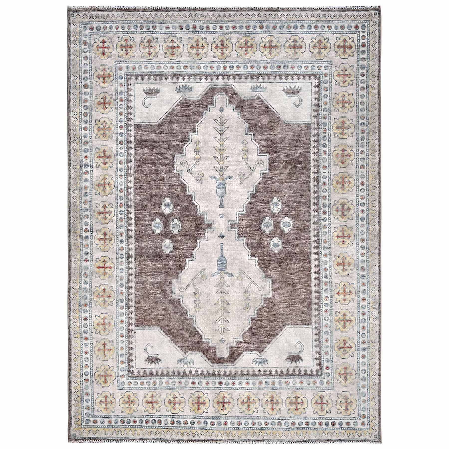 Oushak-And-Peshawar-Hand-Knotted-Rug-7085