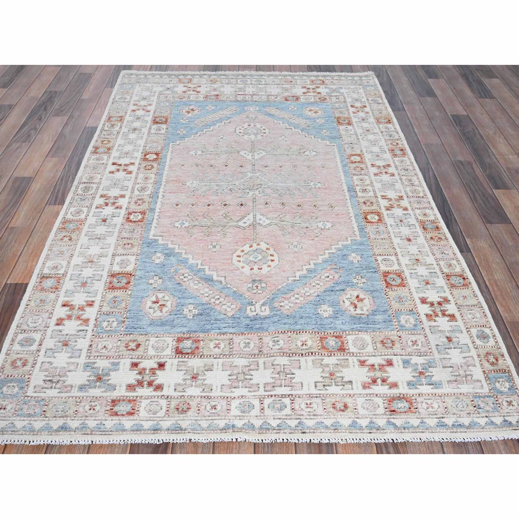 Oushak-And-Peshawar-Hand-Knotted-Rug-7095