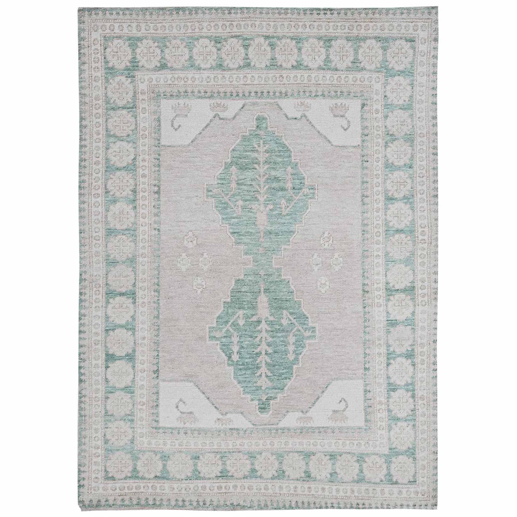 Oushak-And-Peshawar-Hand-Knotted-Rug-7100