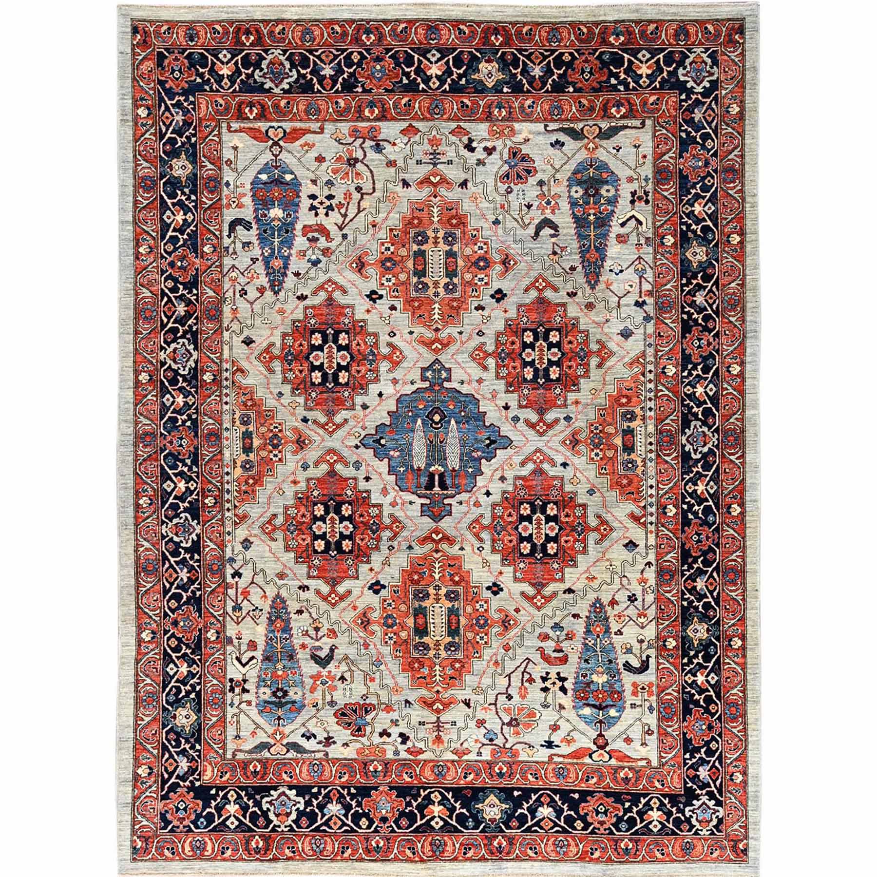 Tribal-Geometric-Hand-Knotted-Rug-5215