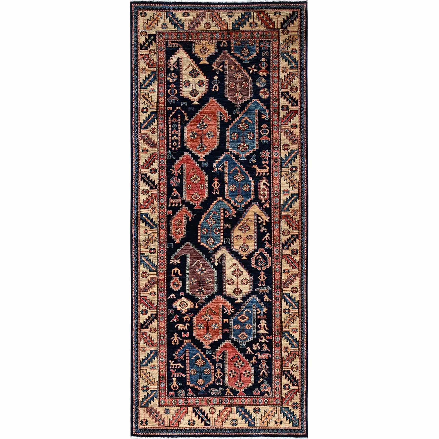 Tribal-Geometric-Hand-Knotted-Rug-5320
