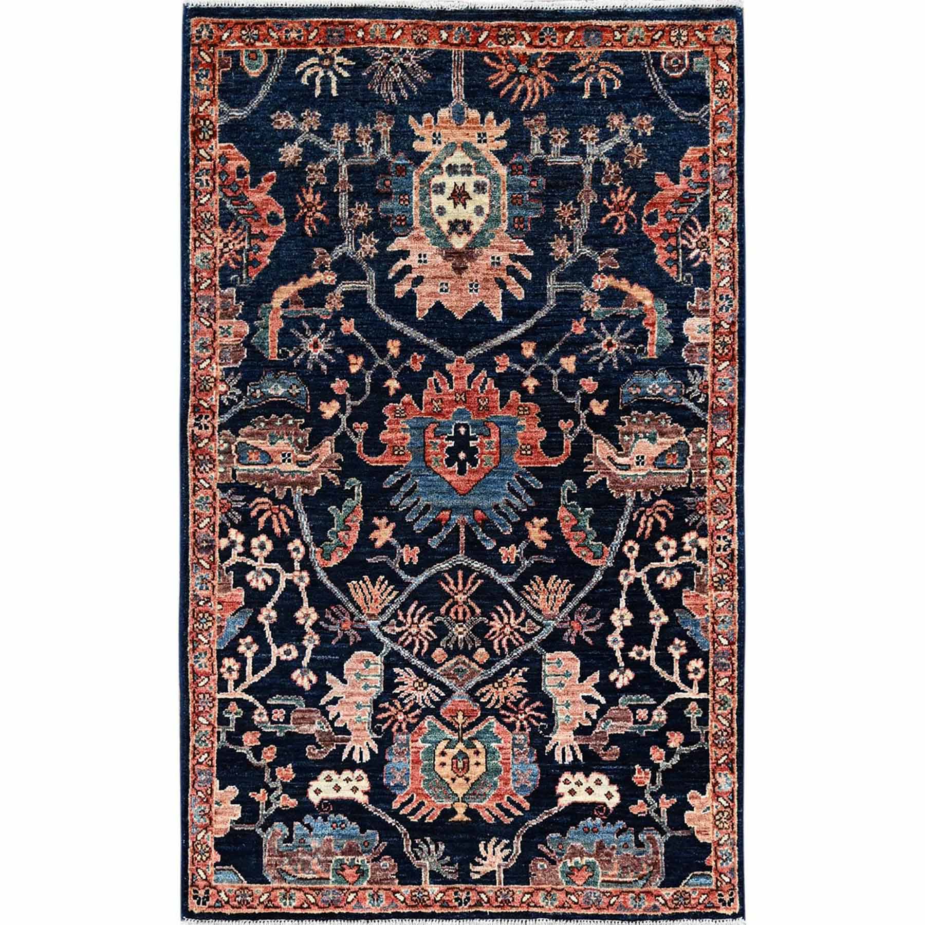 Midnight Blue, Aryana Collection, Heriz All Over Design, Vegetable Dyes ...