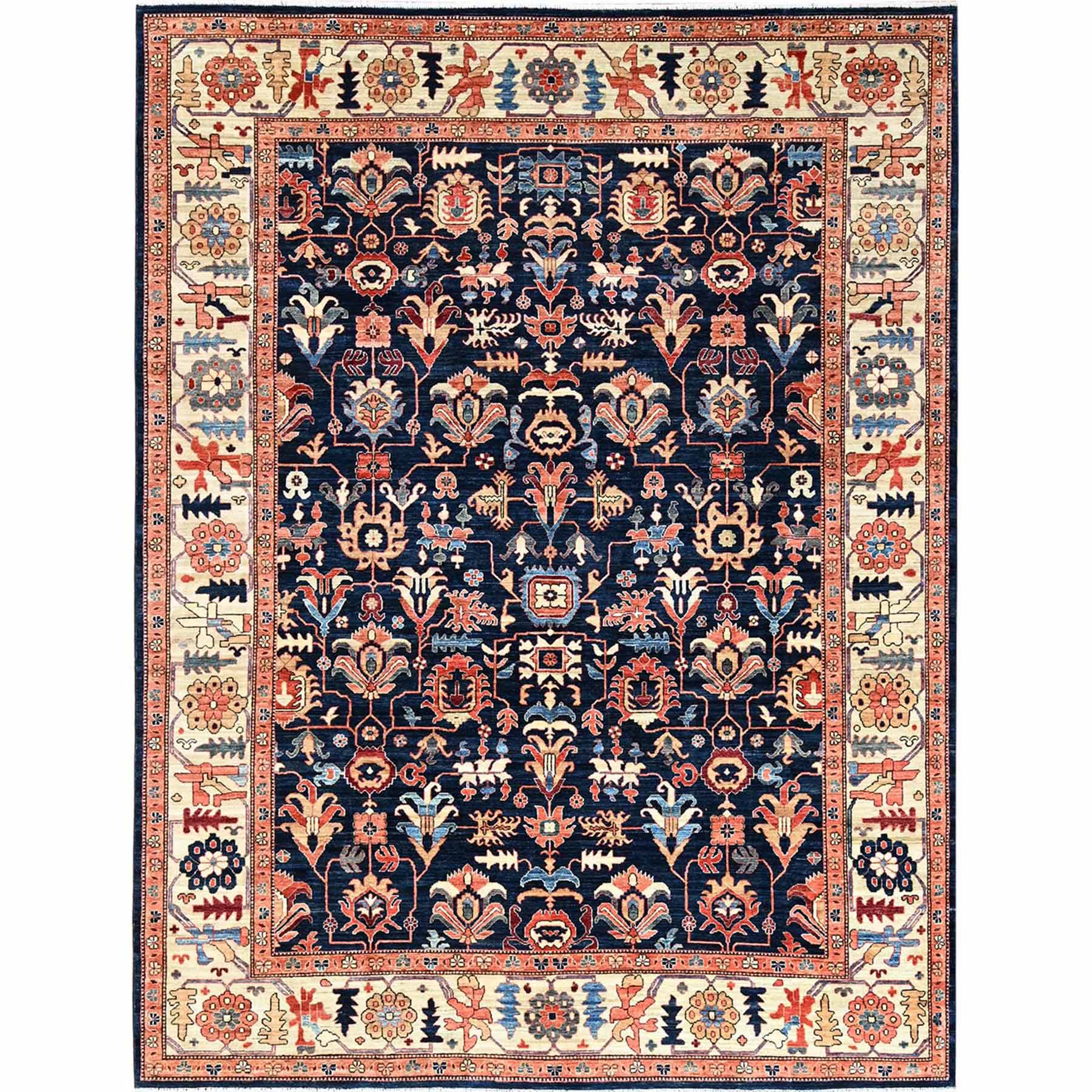 Tribal-Geometric-Hand-Knotted-Rug-5495