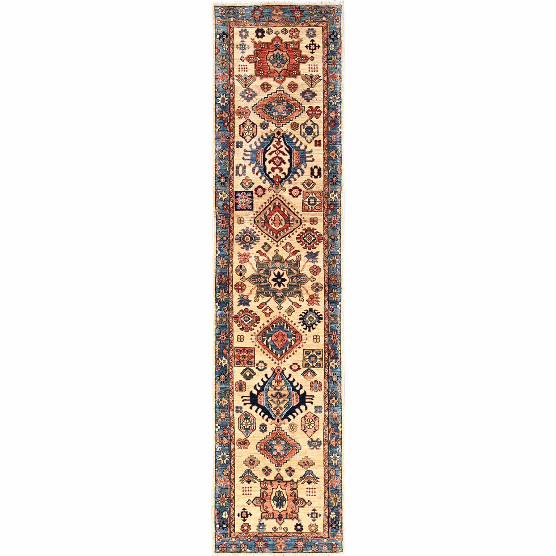 Tribal-Geometric-Hand-Knotted-Rug-5545