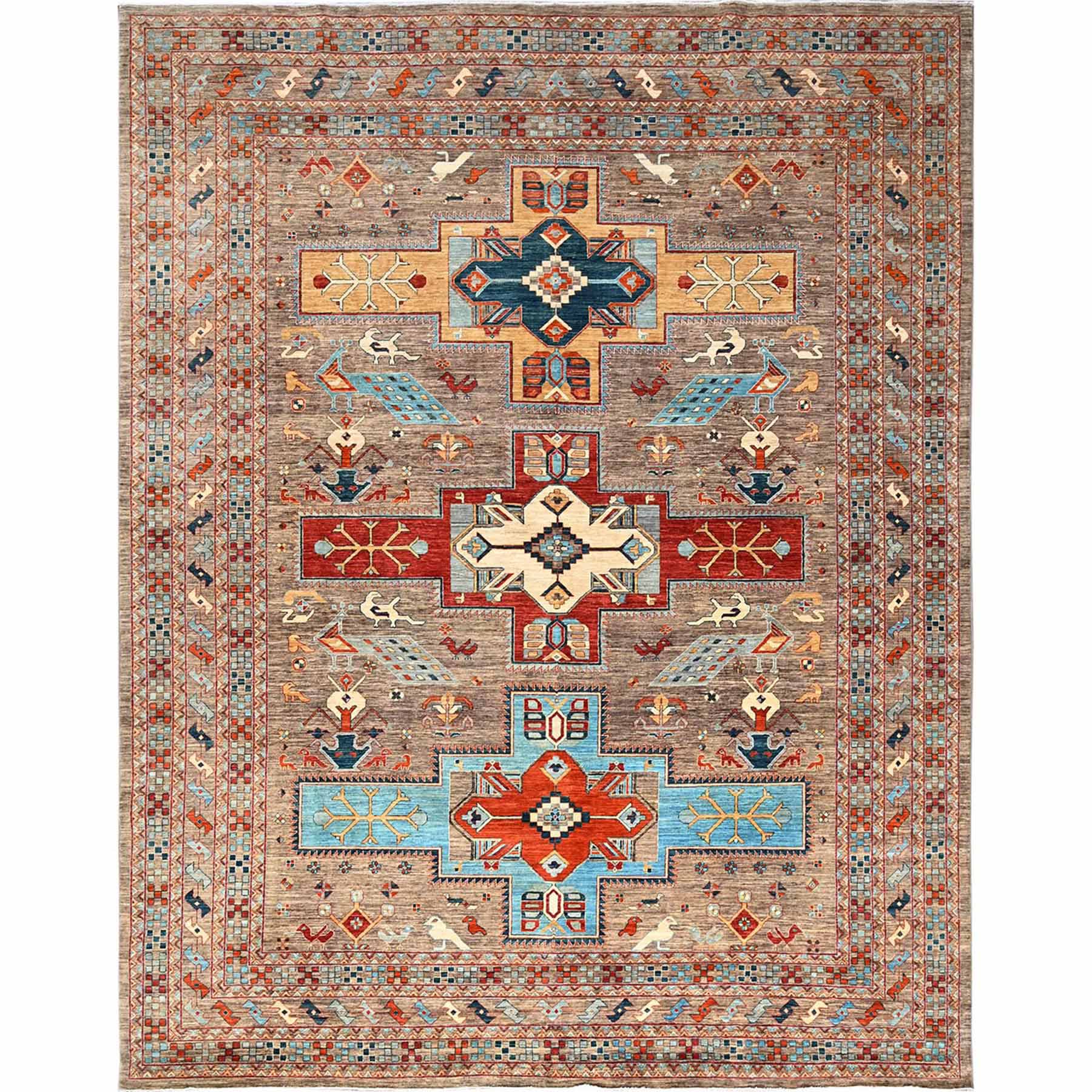 Tribal-Geometric-Hand-Knotted-Rug-5715