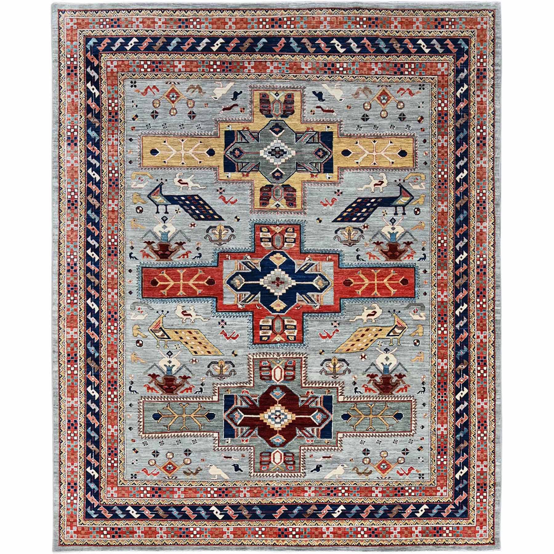 Tribal-Geometric-Hand-Knotted-Rug-6735