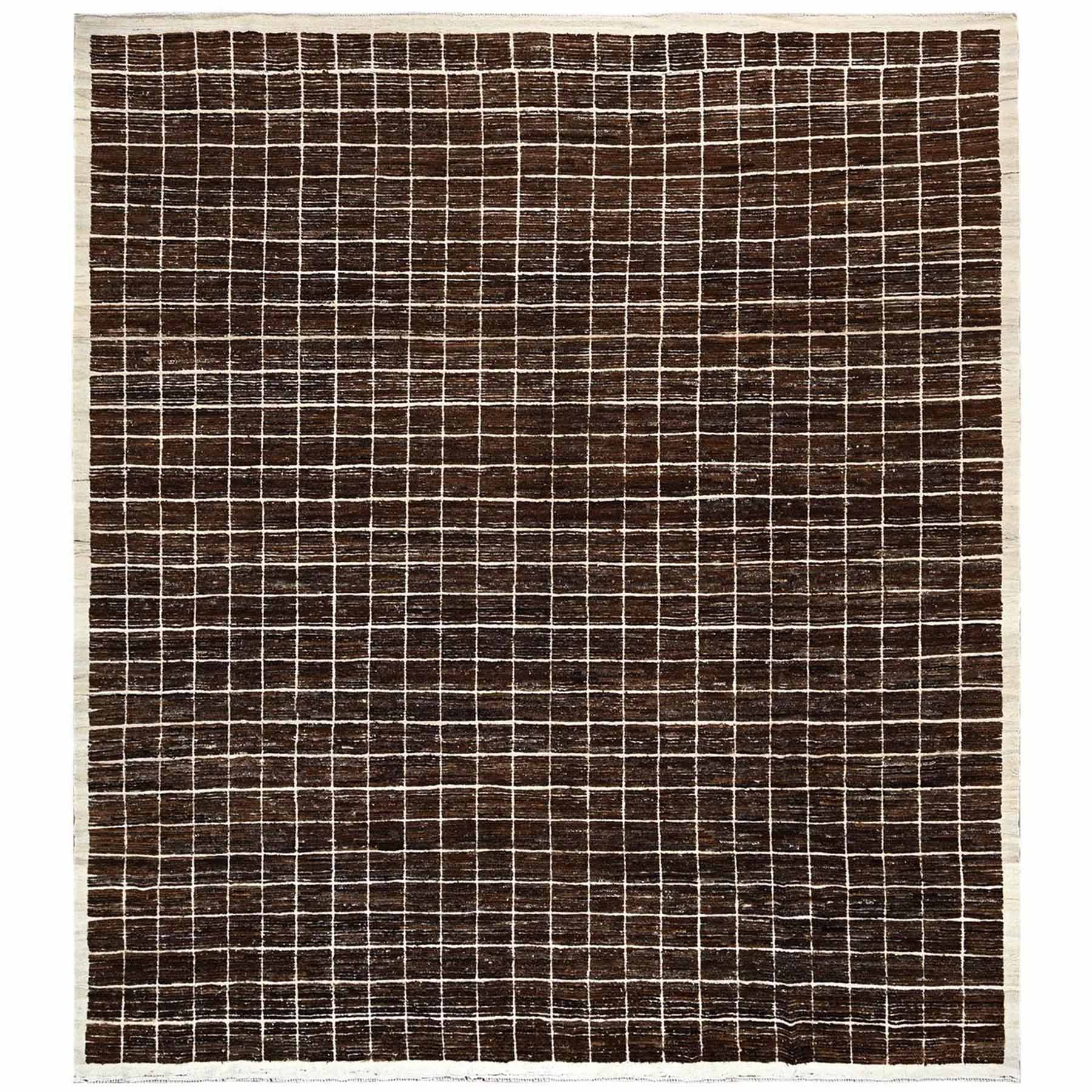 Tribal-Geometric-Hand-Knotted-Rug-7165