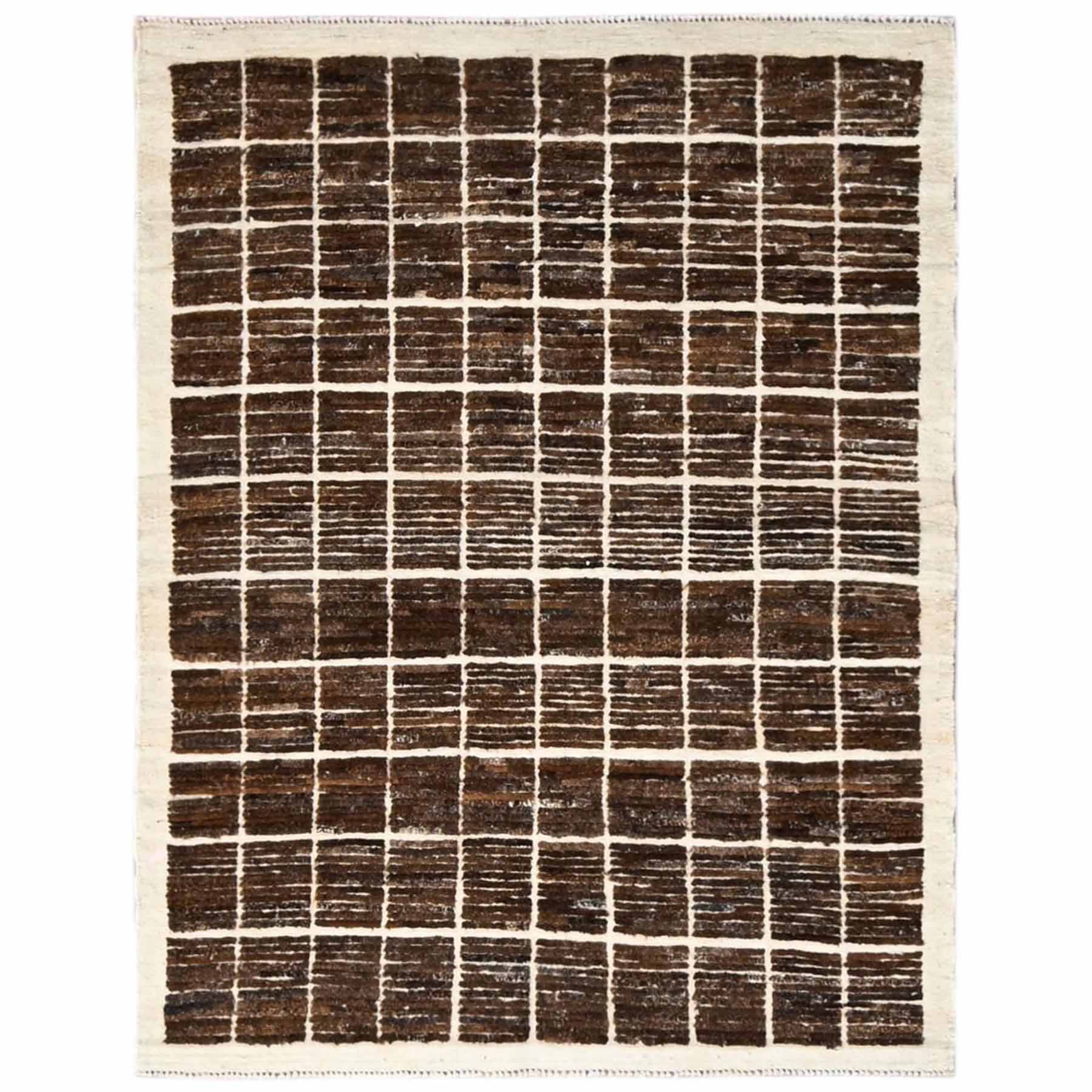 Tribal-Geometric-Hand-Knotted-Rug-7205