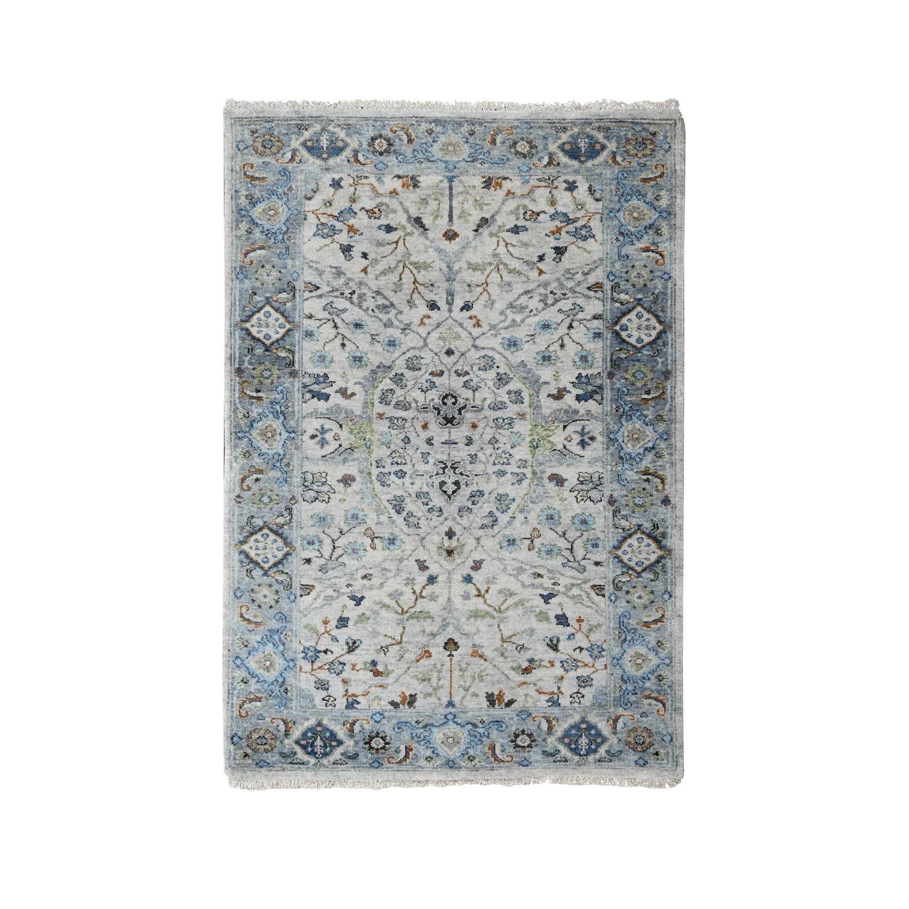 Oushak-And-Peshawar-Hand-Knotted-Rug-50225