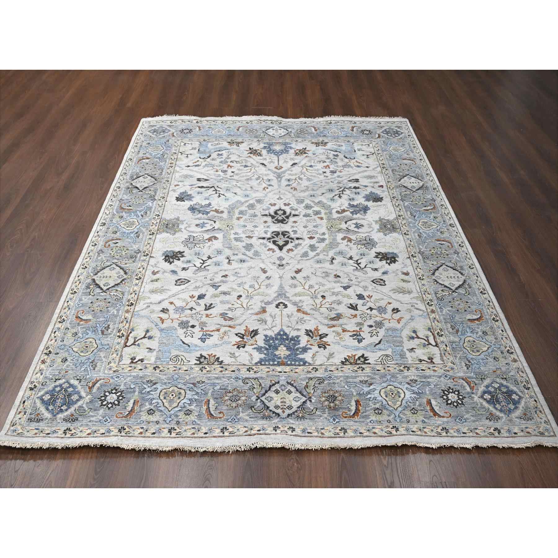 Oushak-And-Peshawar-Hand-Knotted-Rug-50415