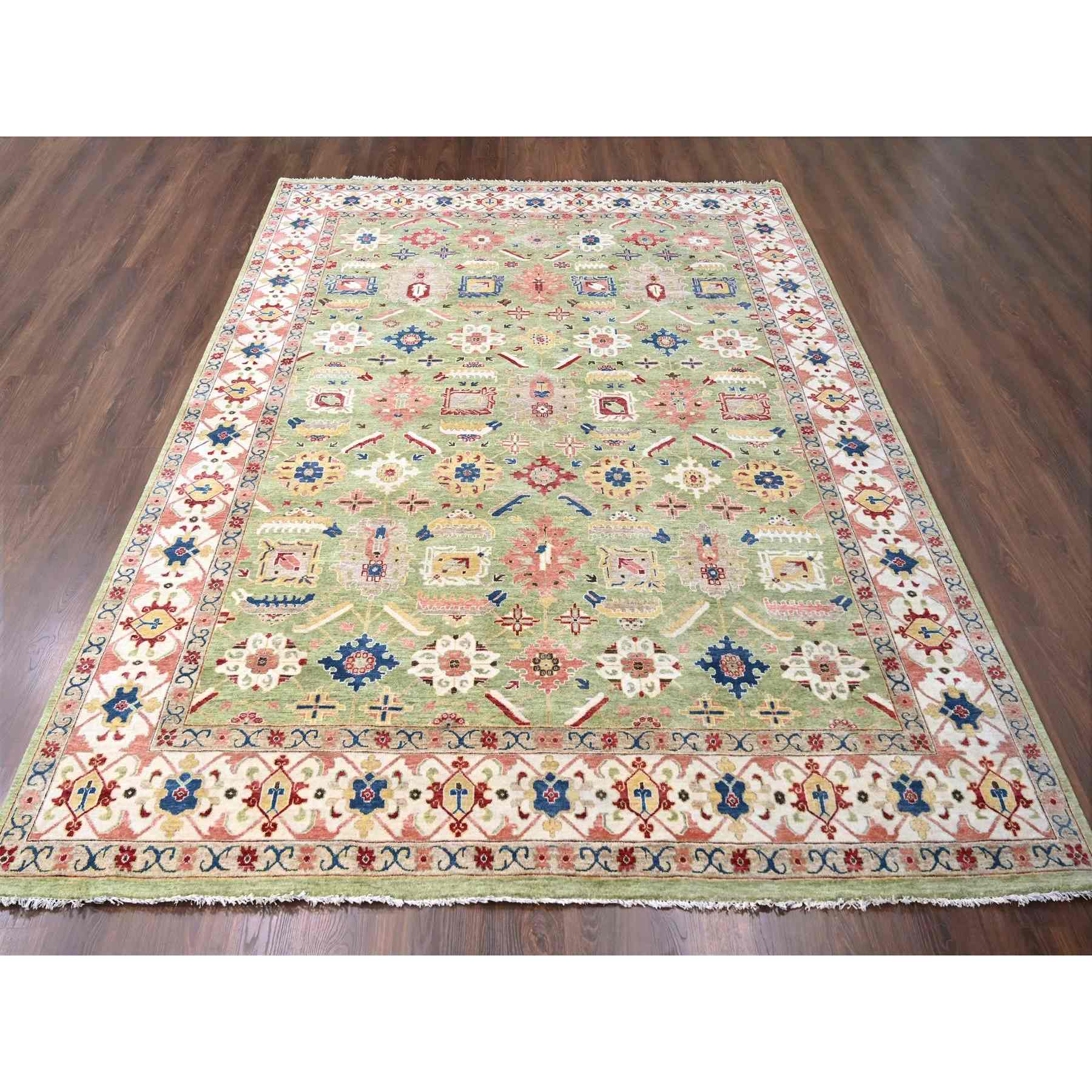 Oushak-And-Peshawar-Hand-Knotted-Rug-50570