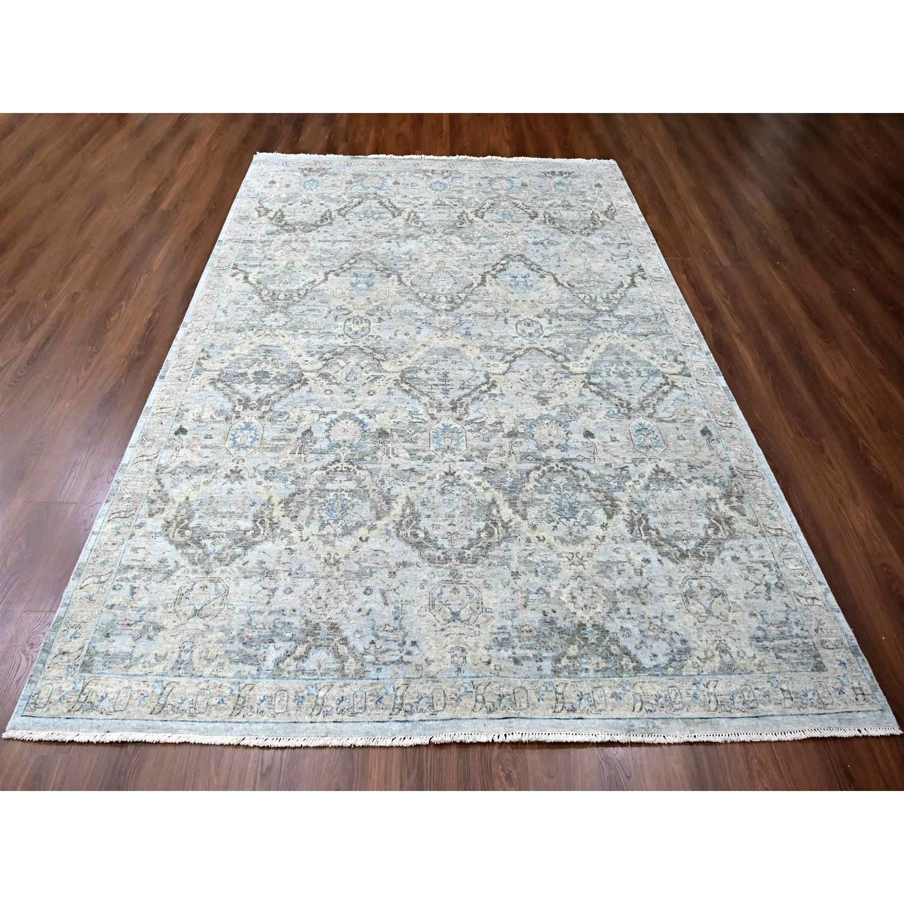 Oushak-And-Peshawar-Hand-Knotted-Rug-50615