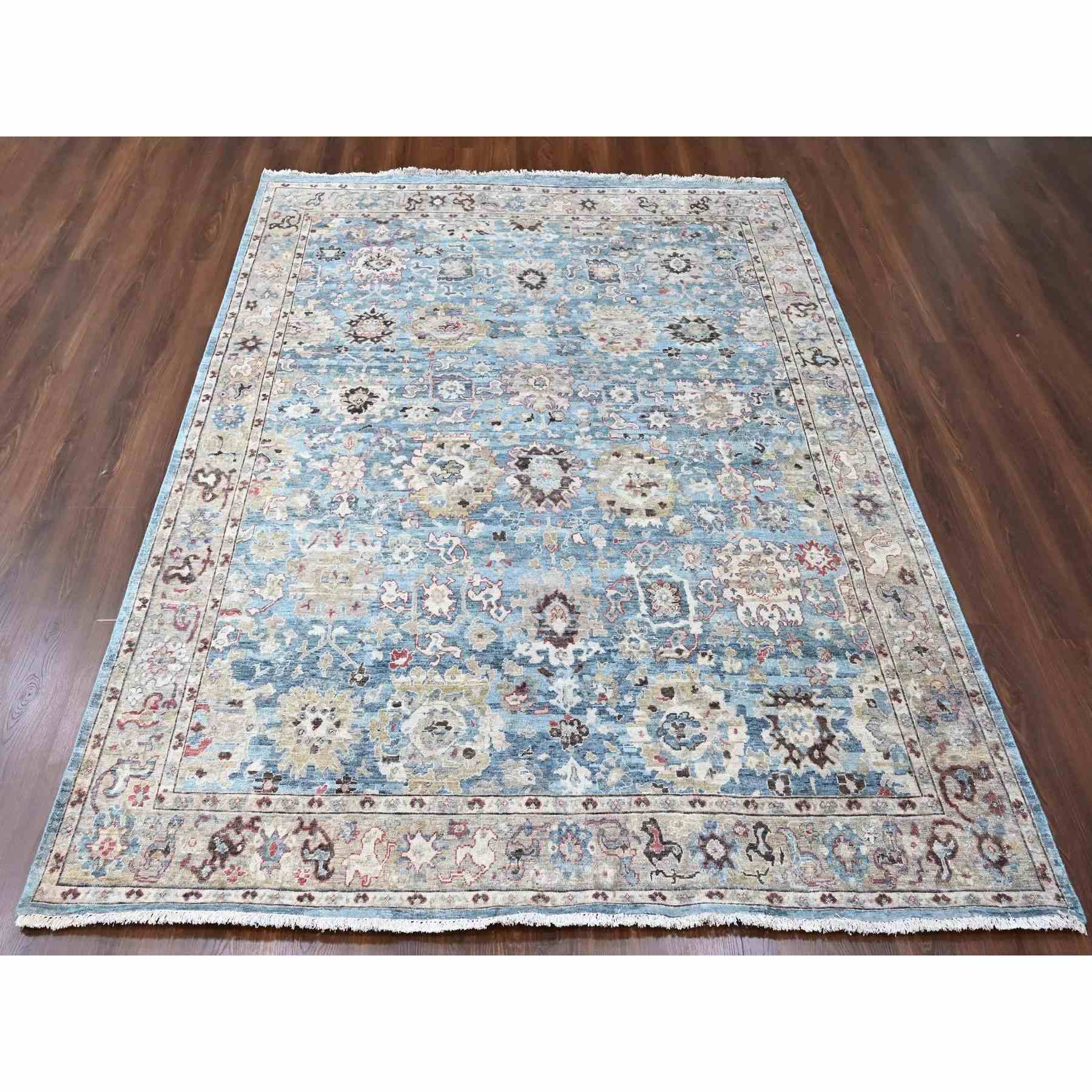 Oushak-And-Peshawar-Hand-Knotted-Rug-50730