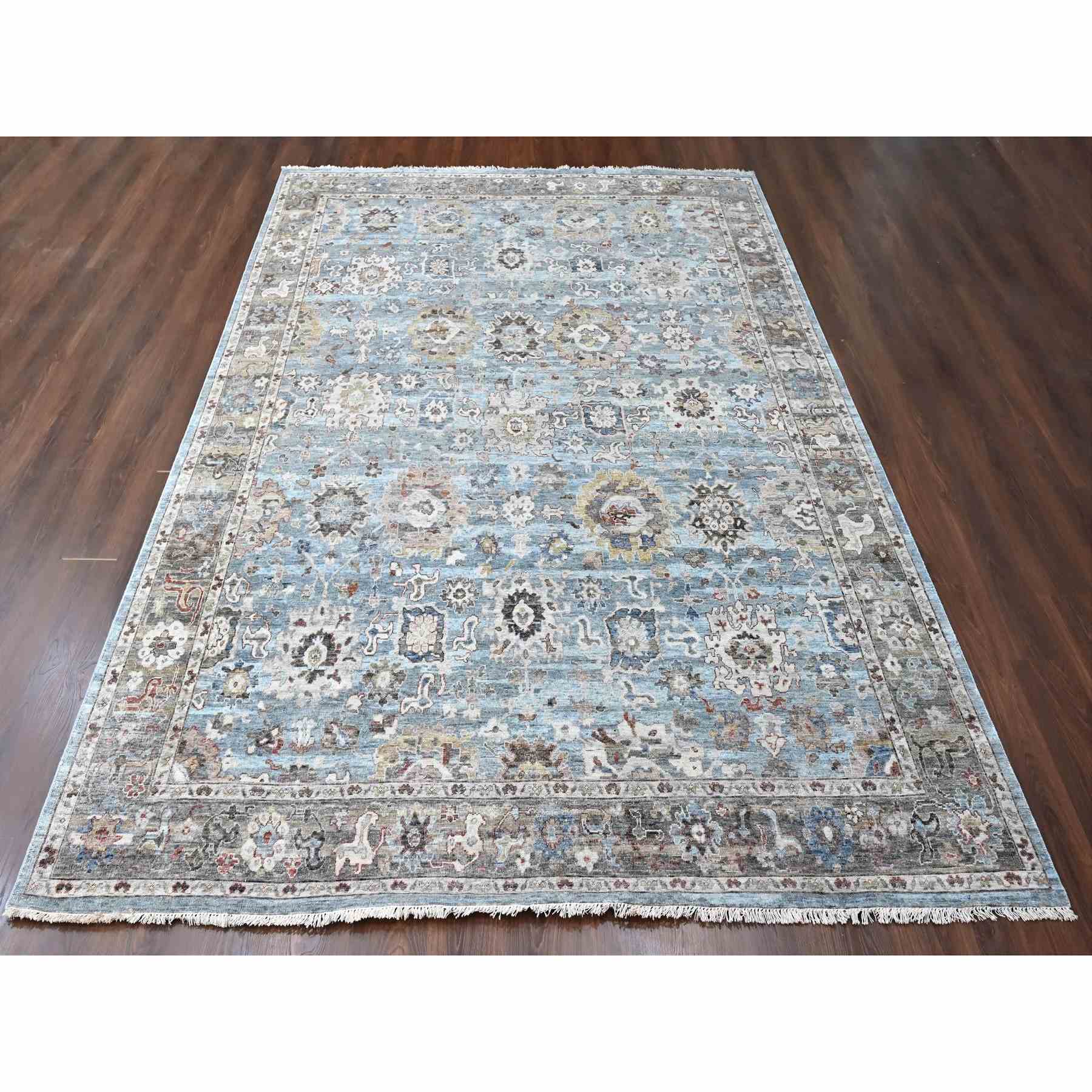 Oushak-And-Peshawar-Hand-Knotted-Rug-50735