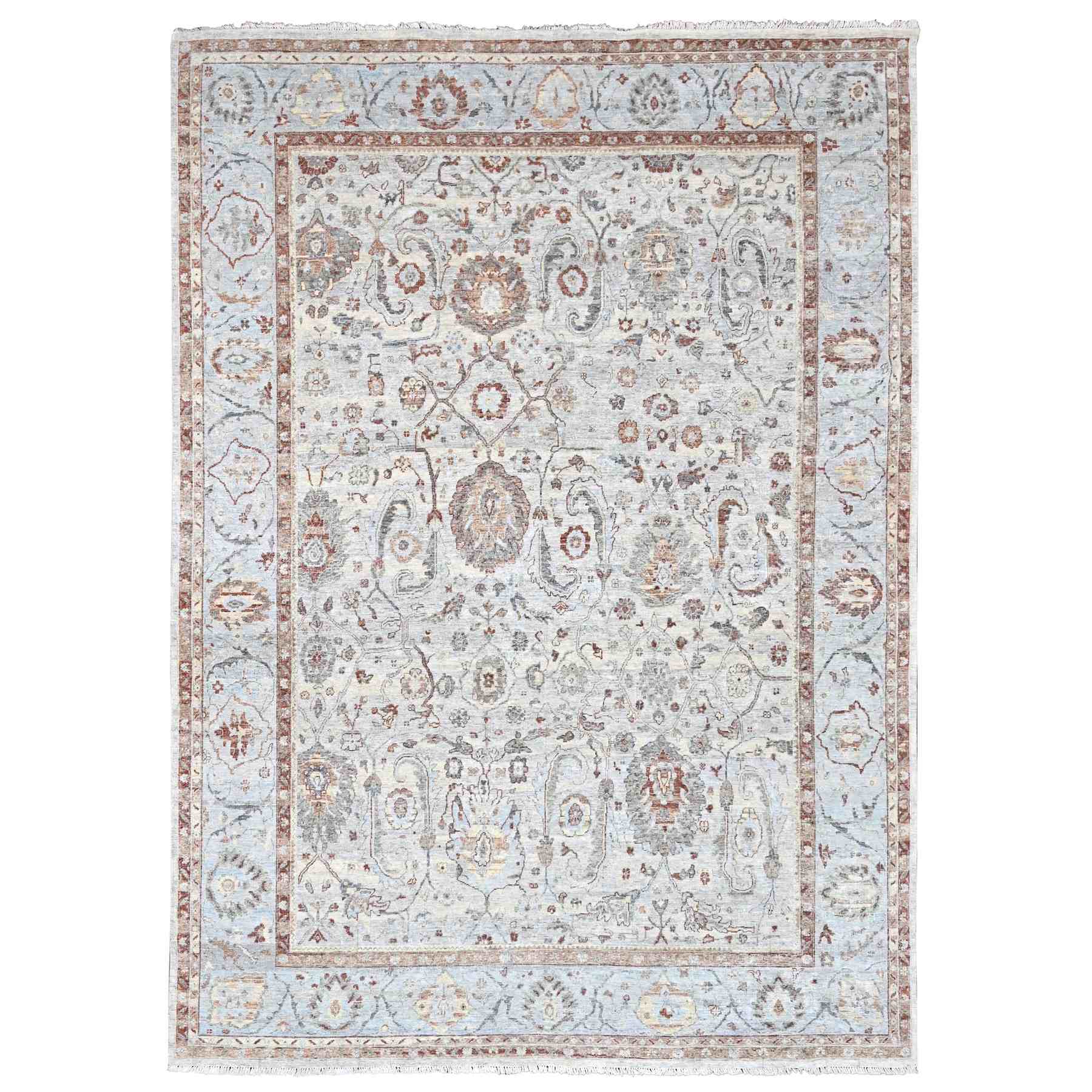 Oushak-And-Peshawar-Hand-Knotted-Rug-50765