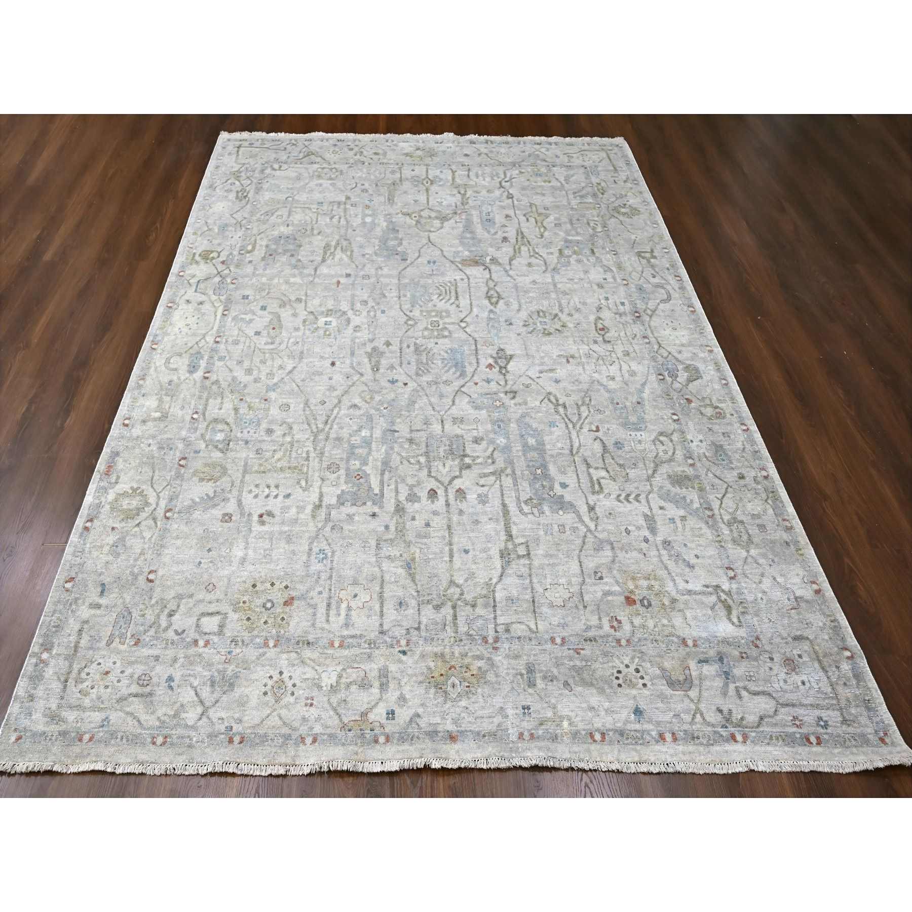 Oushak-And-Peshawar-Hand-Knotted-Rug-50810