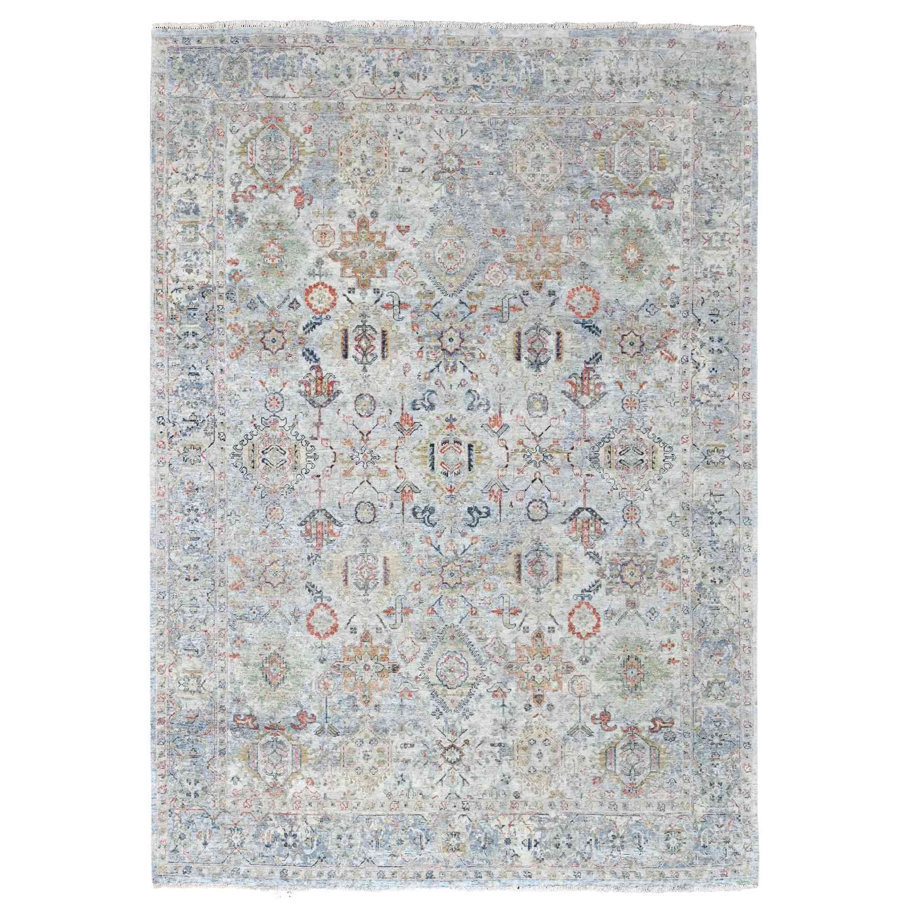 Oushak-And-Peshawar-Hand-Knotted-Rug-50825