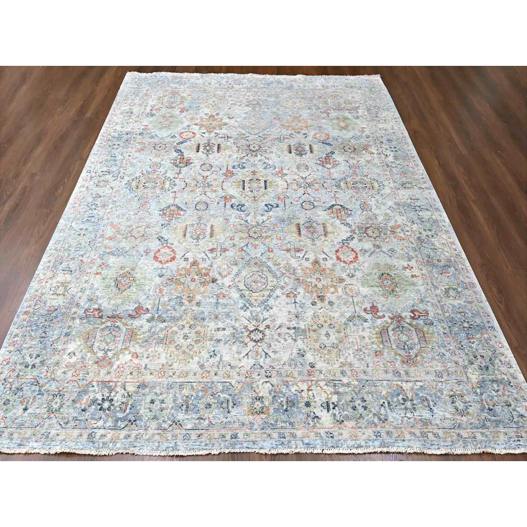 Oushak-And-Peshawar-Hand-Knotted-Rug-50825