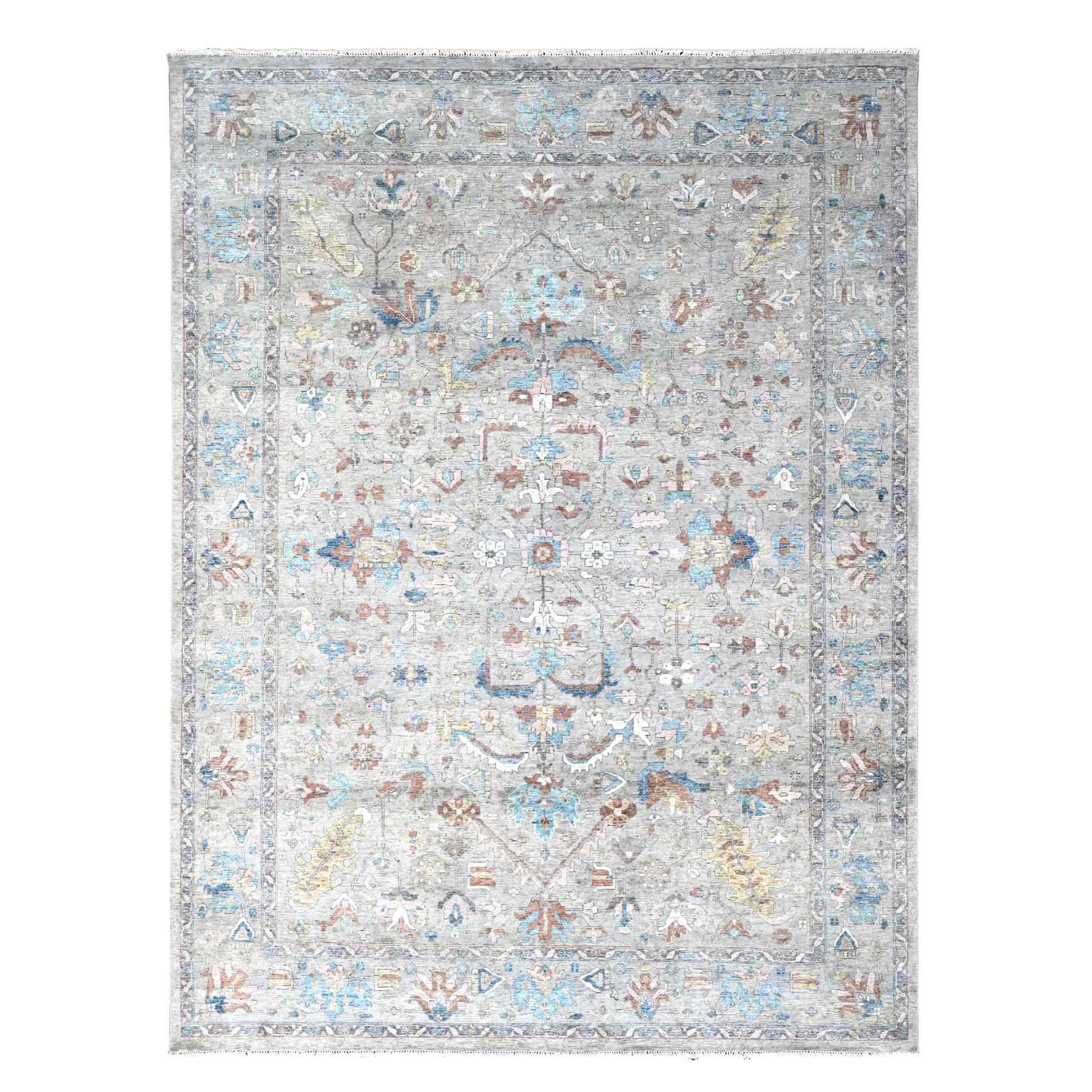 Oushak-And-Peshawar-Hand-Knotted-Rug-50840