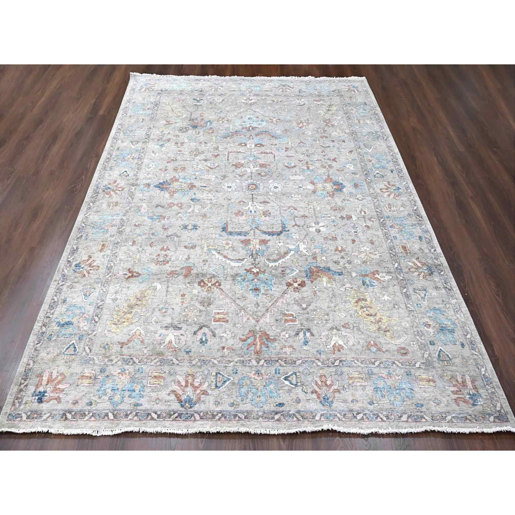 Oushak-And-Peshawar-Hand-Knotted-Rug-50840