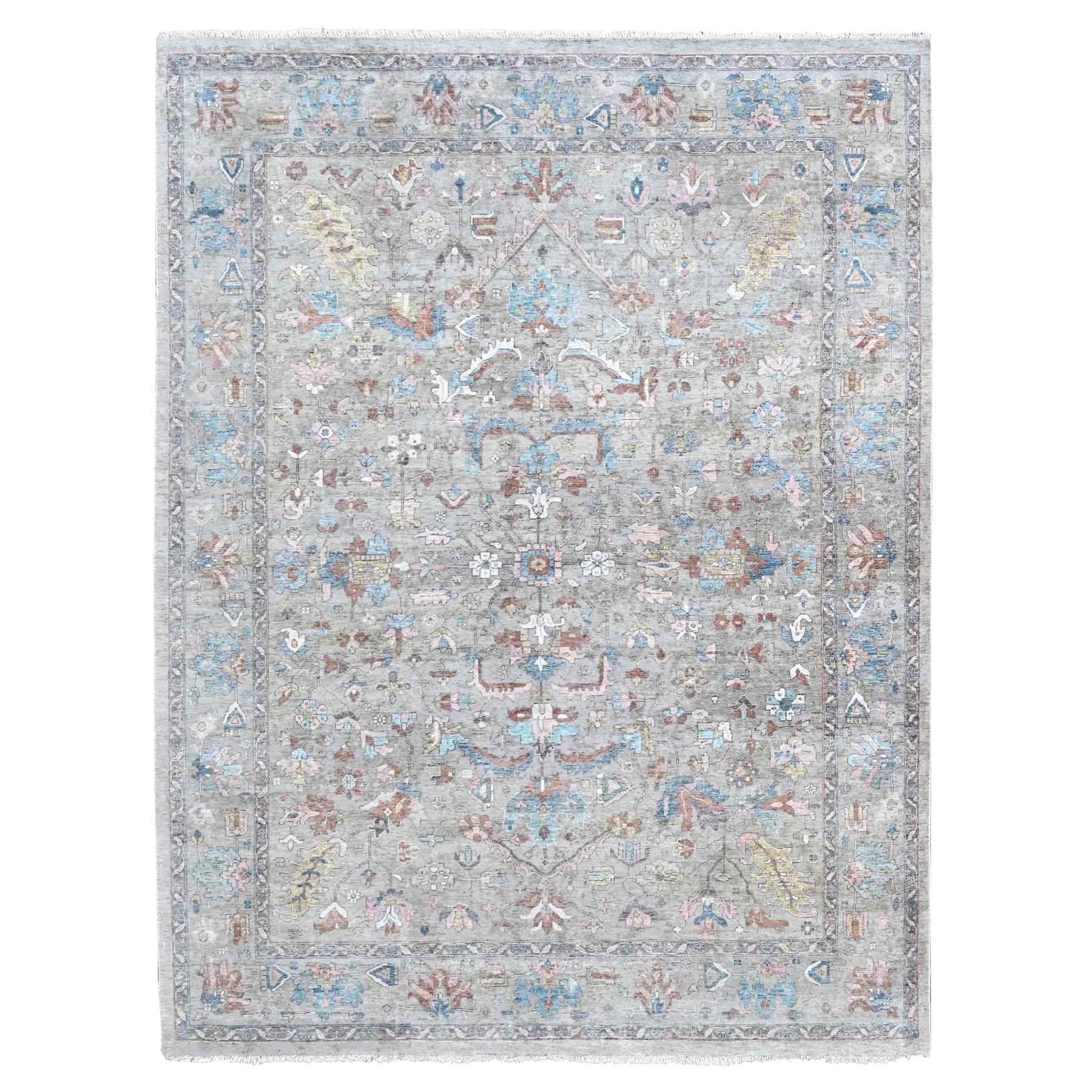 Oushak-And-Peshawar-Hand-Knotted-Rug-50845