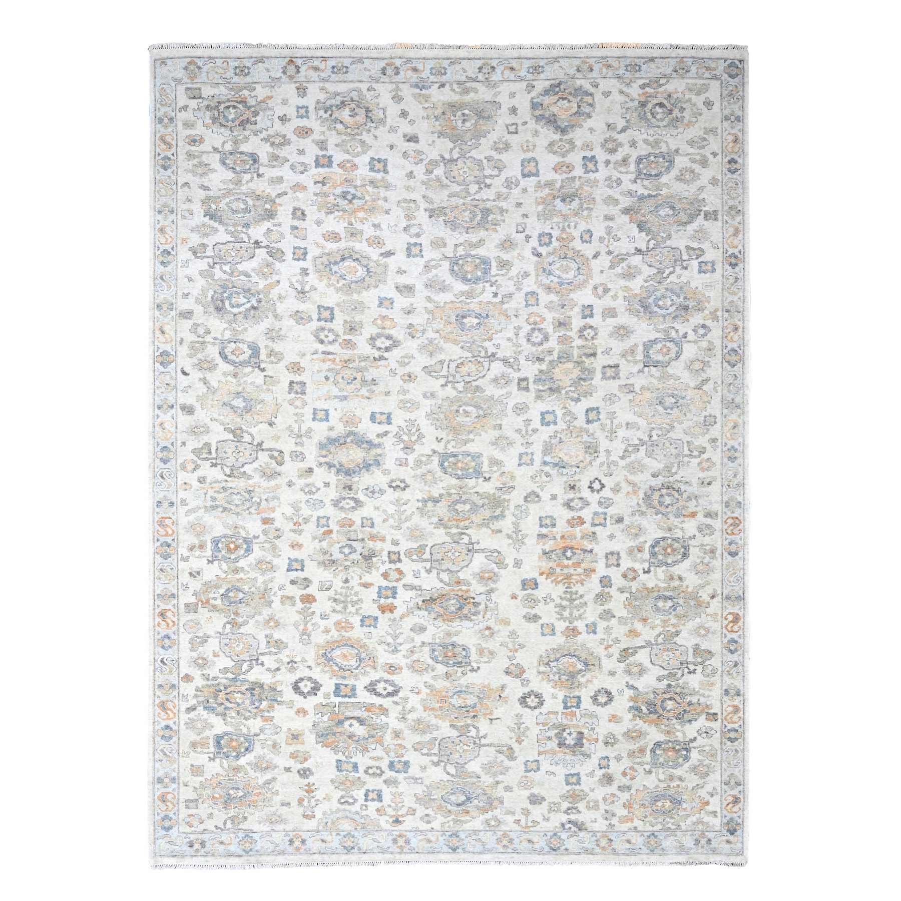Oushak-And-Peshawar-Hand-Knotted-Rug-51075