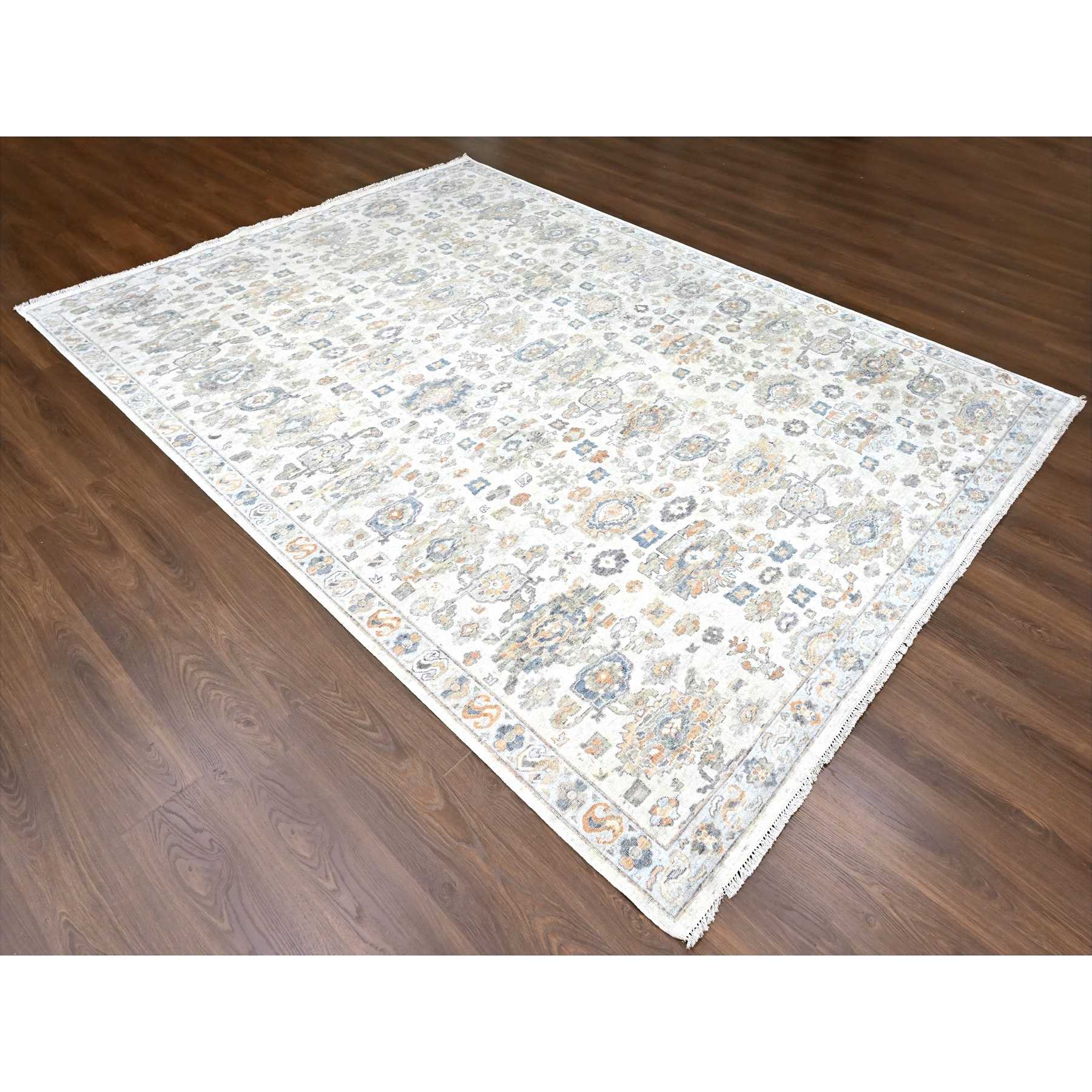 Oushak-And-Peshawar-Hand-Knotted-Rug-51075