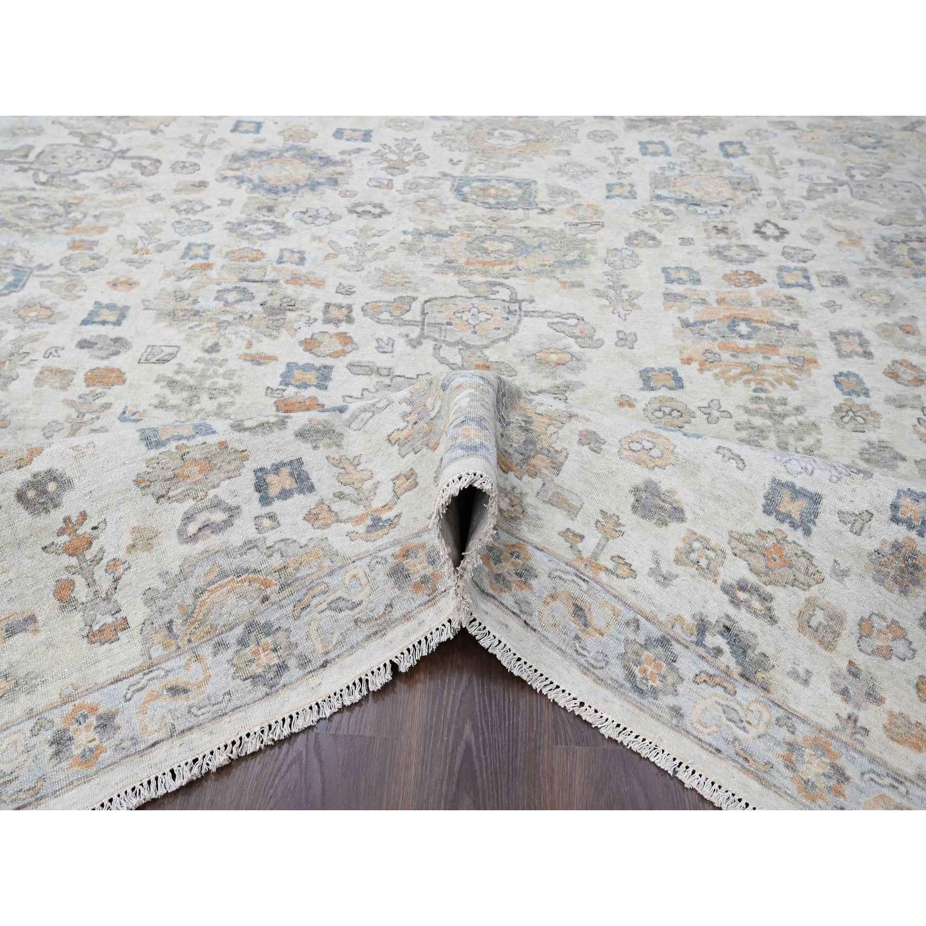 Oushak-And-Peshawar-Hand-Knotted-Rug-51075