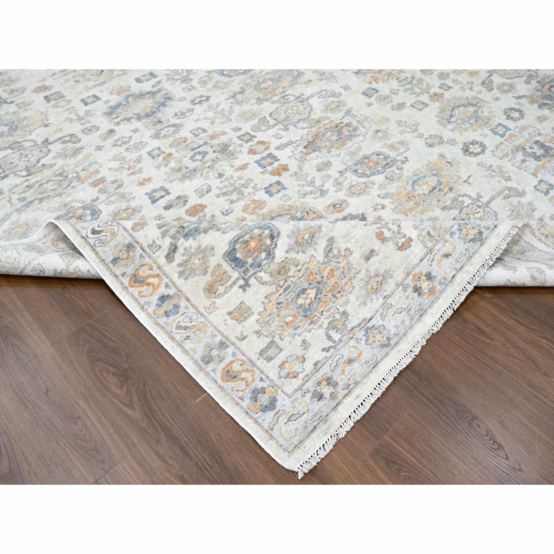 Oushak-And-Peshawar-Hand-Knotted-Rug-51075