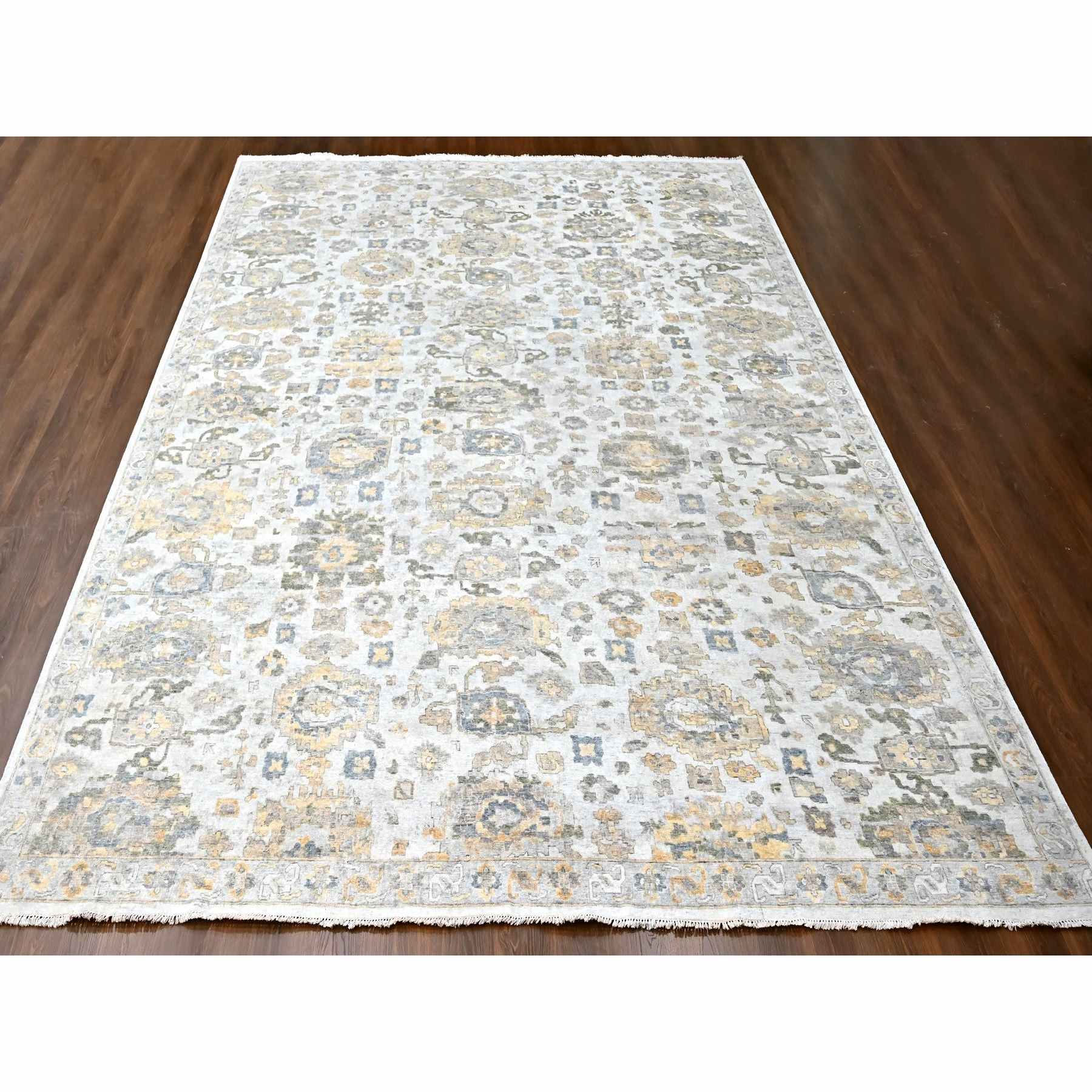 Oushak-And-Peshawar-Hand-Knotted-Rug-51085