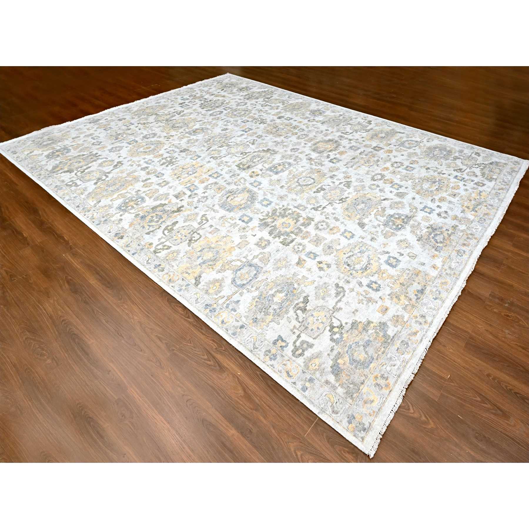 Oushak-And-Peshawar-Hand-Knotted-Rug-51085