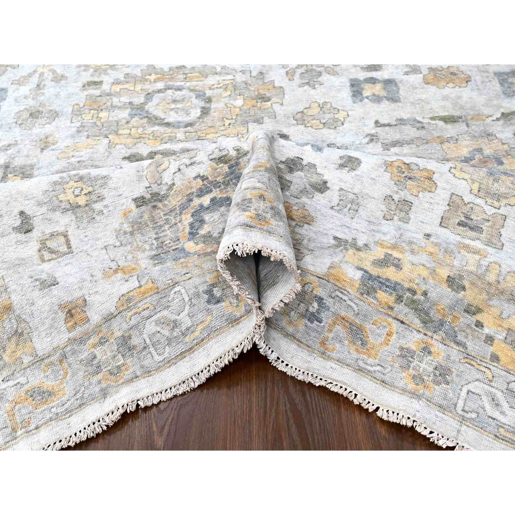 Oushak-And-Peshawar-Hand-Knotted-Rug-51085