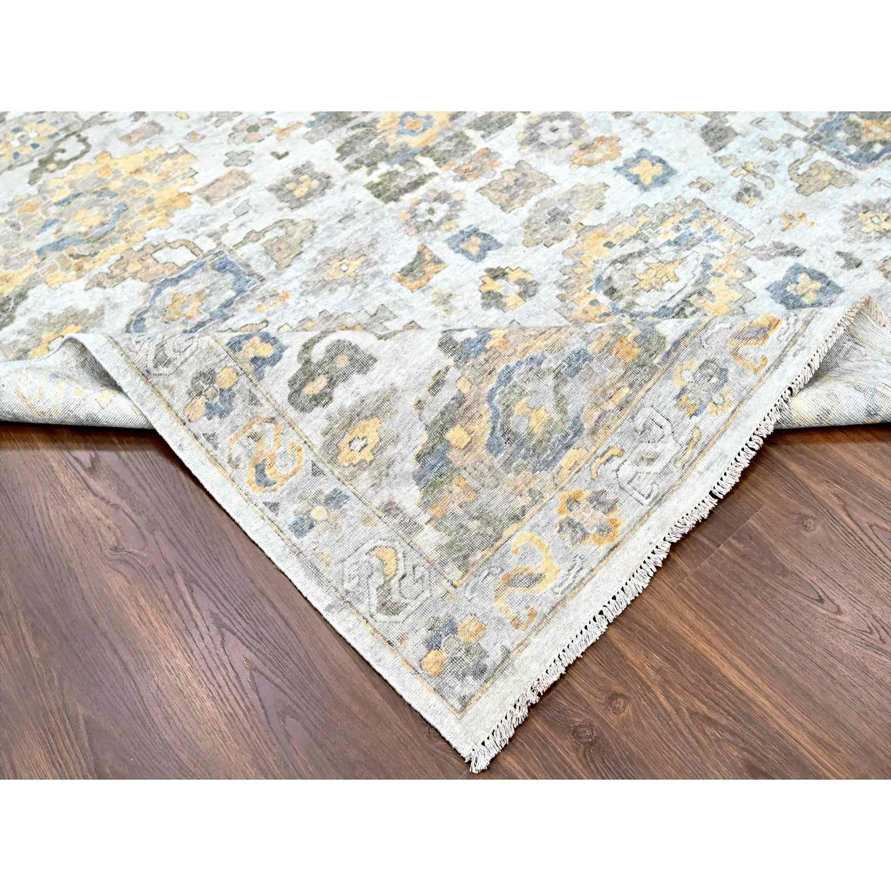 Oushak-And-Peshawar-Hand-Knotted-Rug-51085