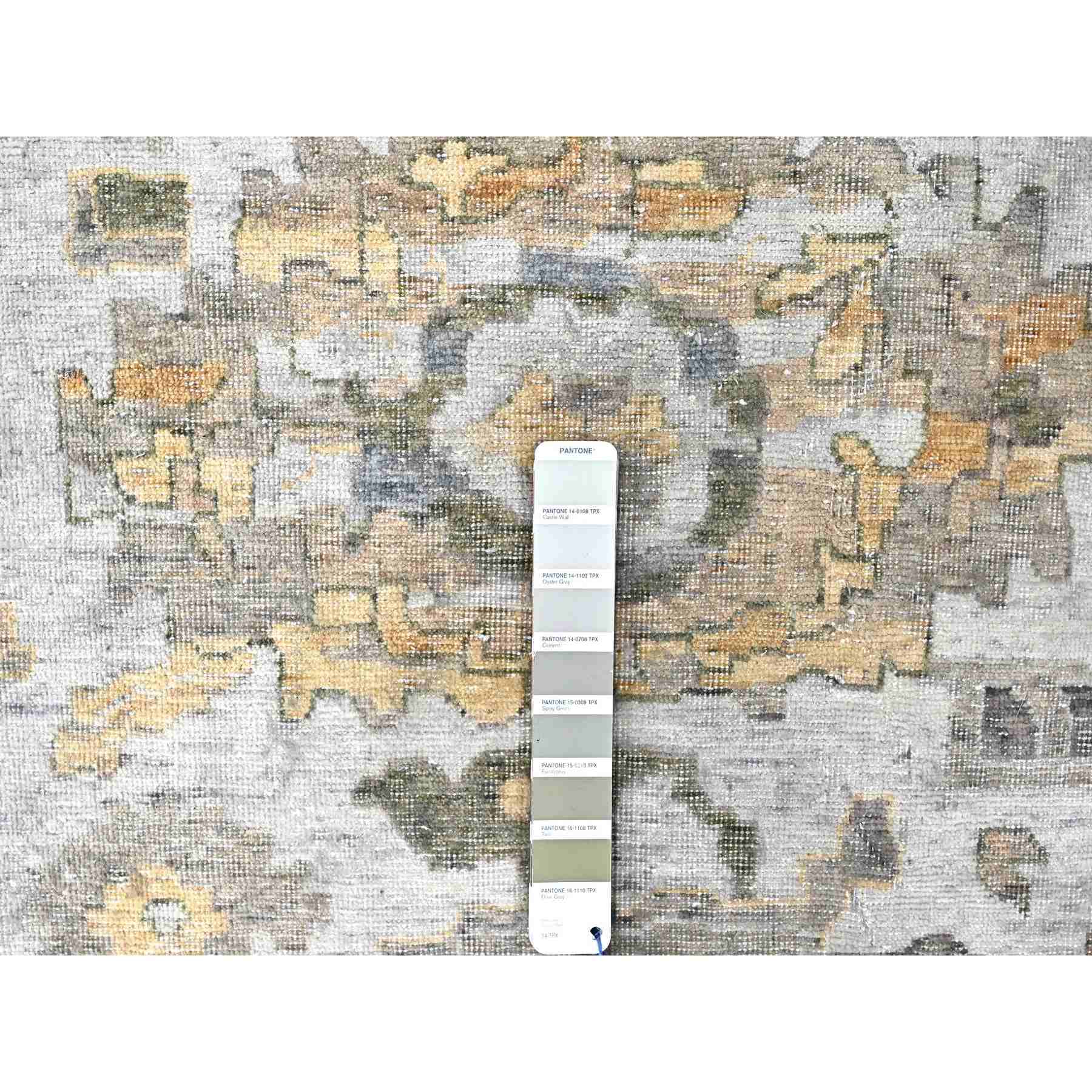 Oushak-And-Peshawar-Hand-Knotted-Rug-51085