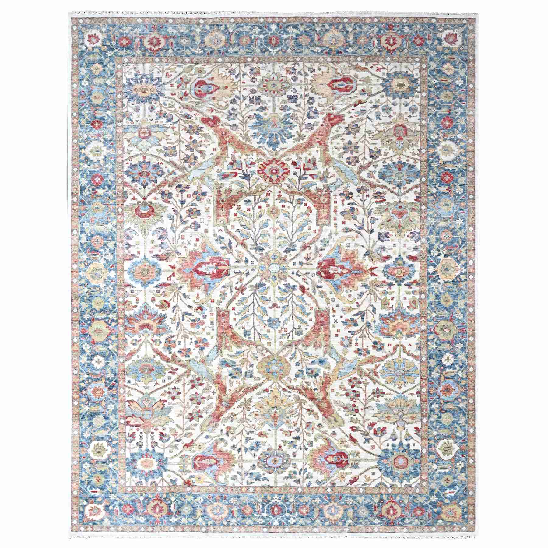 Oushak-And-Peshawar-Hand-Knotted-Rug-51105