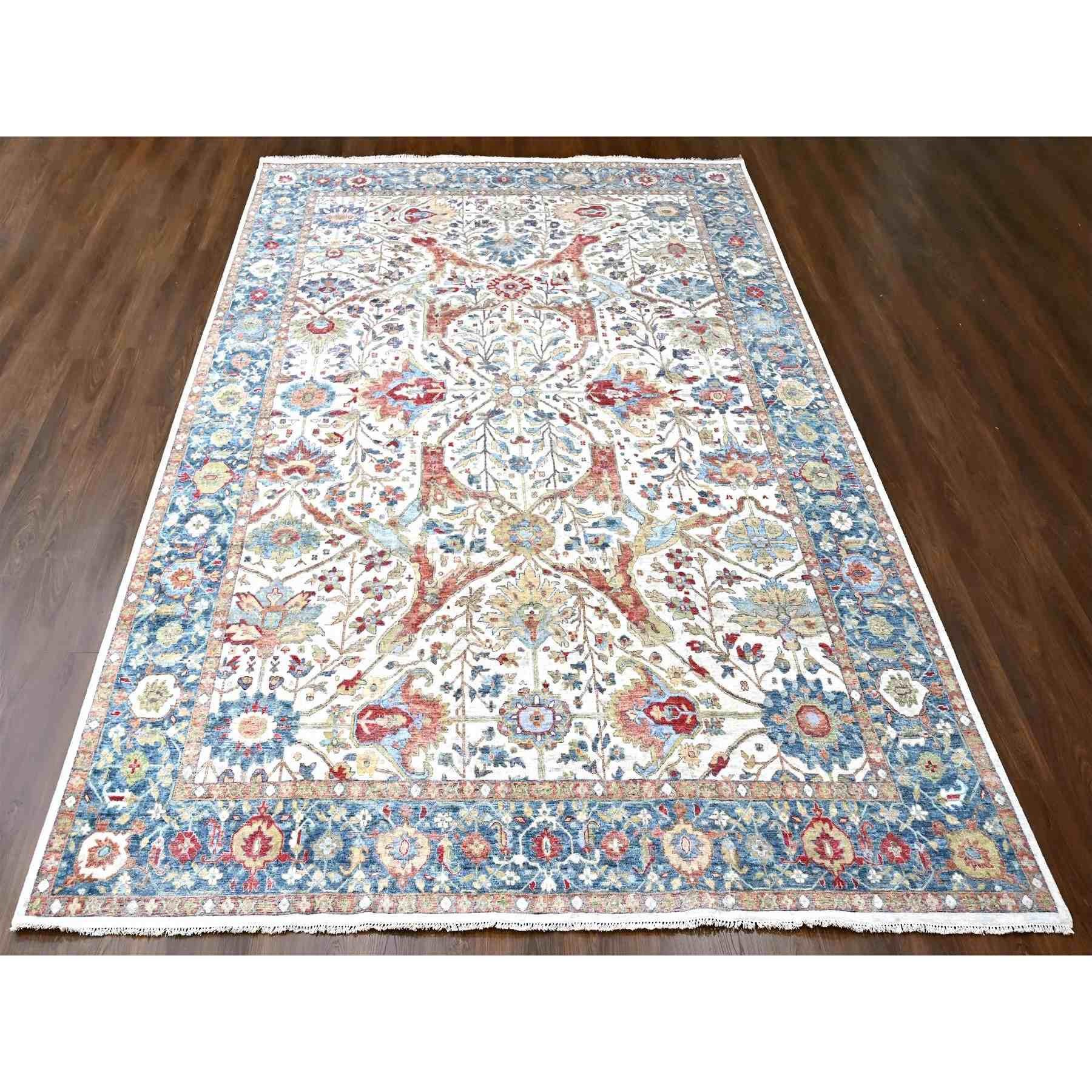 Oushak-And-Peshawar-Hand-Knotted-Rug-51105