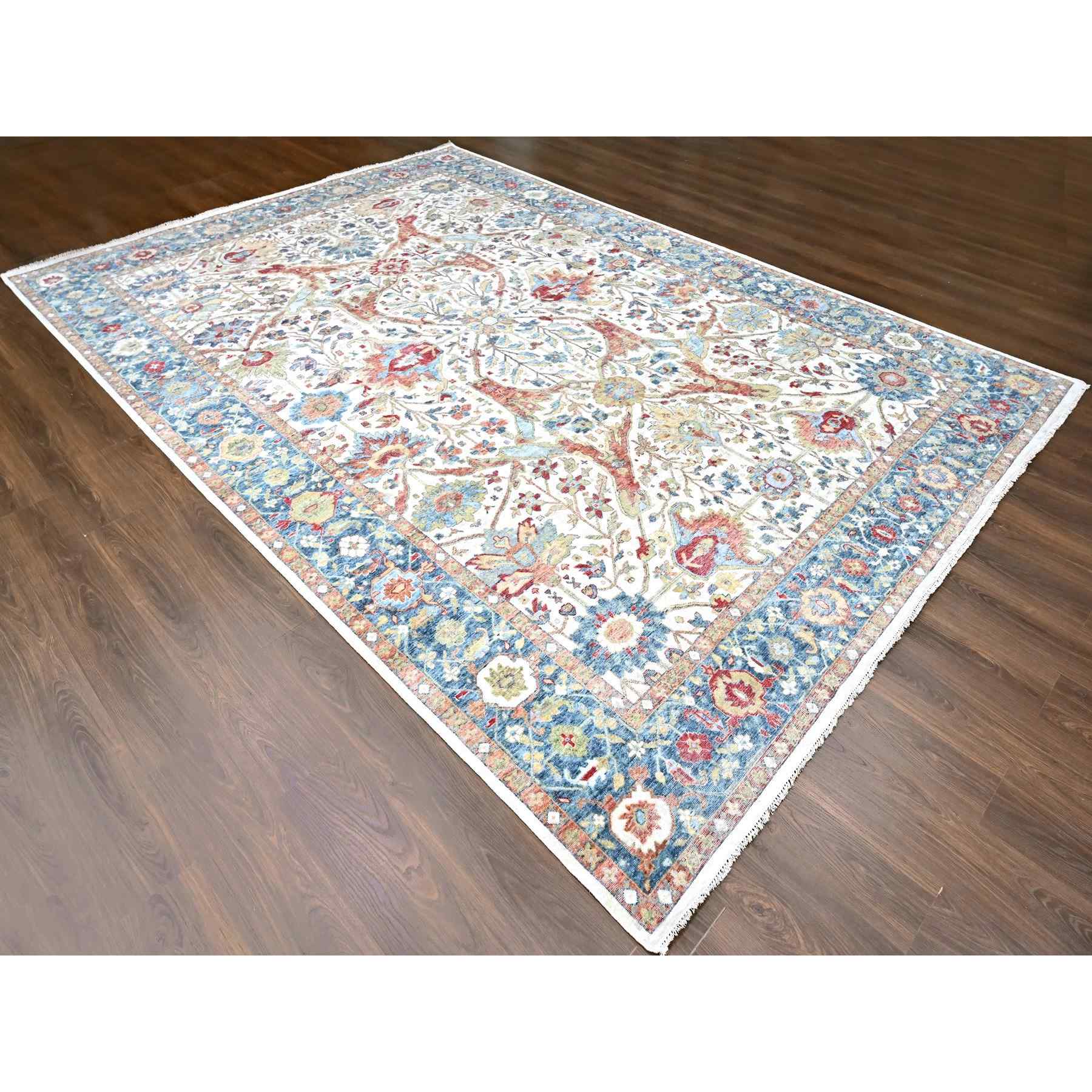 Oushak-And-Peshawar-Hand-Knotted-Rug-51105