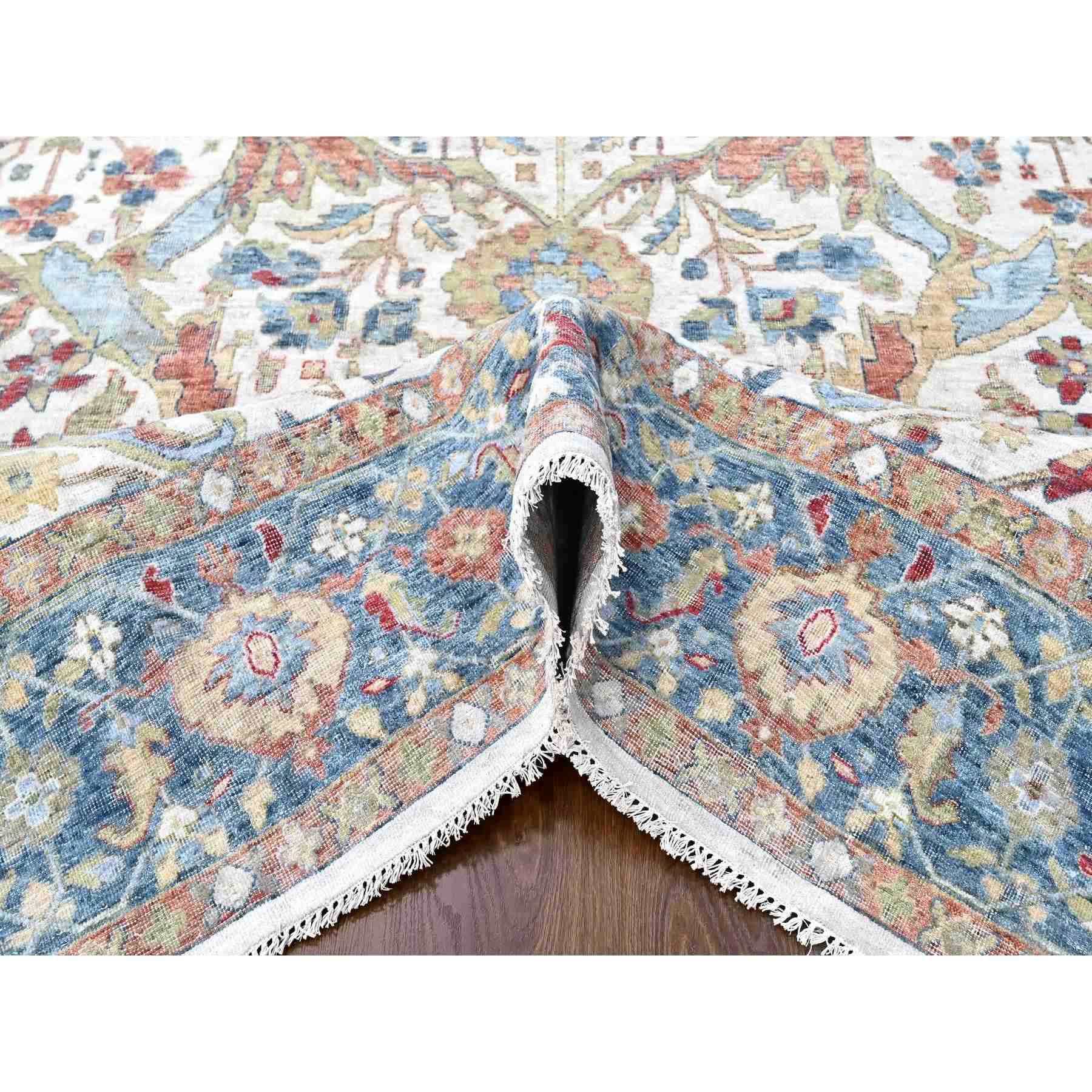 Oushak-And-Peshawar-Hand-Knotted-Rug-51105
