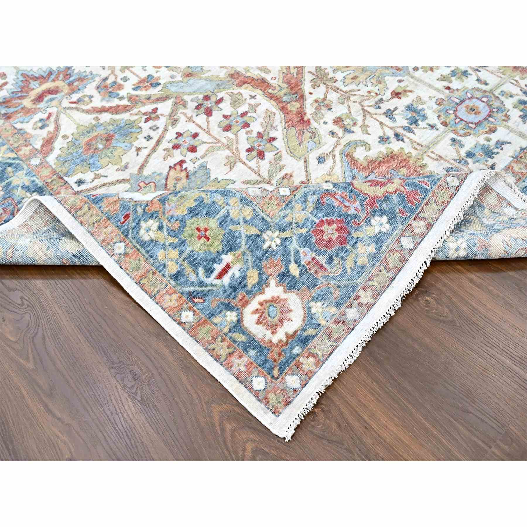 Oushak-And-Peshawar-Hand-Knotted-Rug-51105