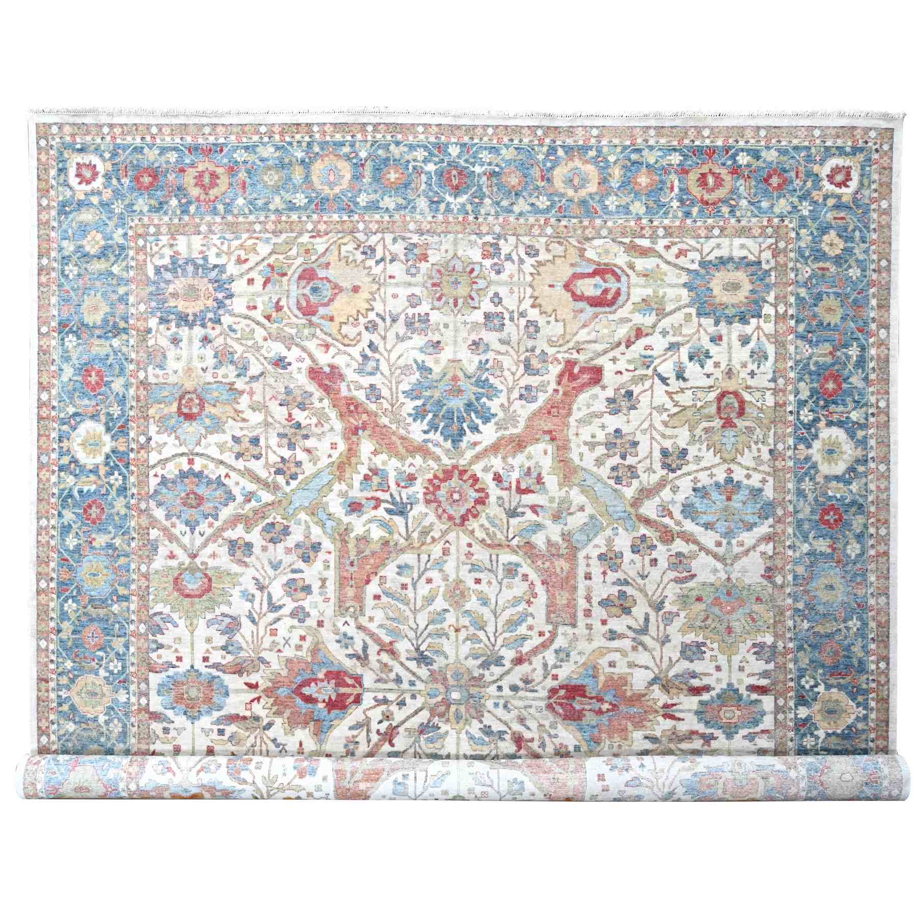 Oushak-And-Peshawar-Hand-Knotted-Rug-51110