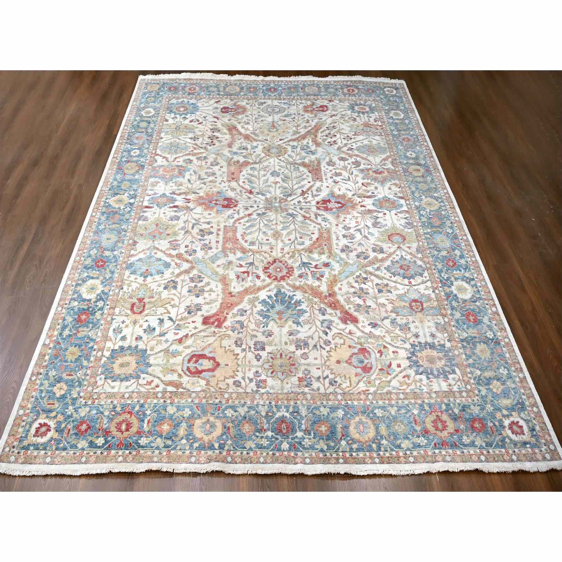 Oushak-And-Peshawar-Hand-Knotted-Rug-51110