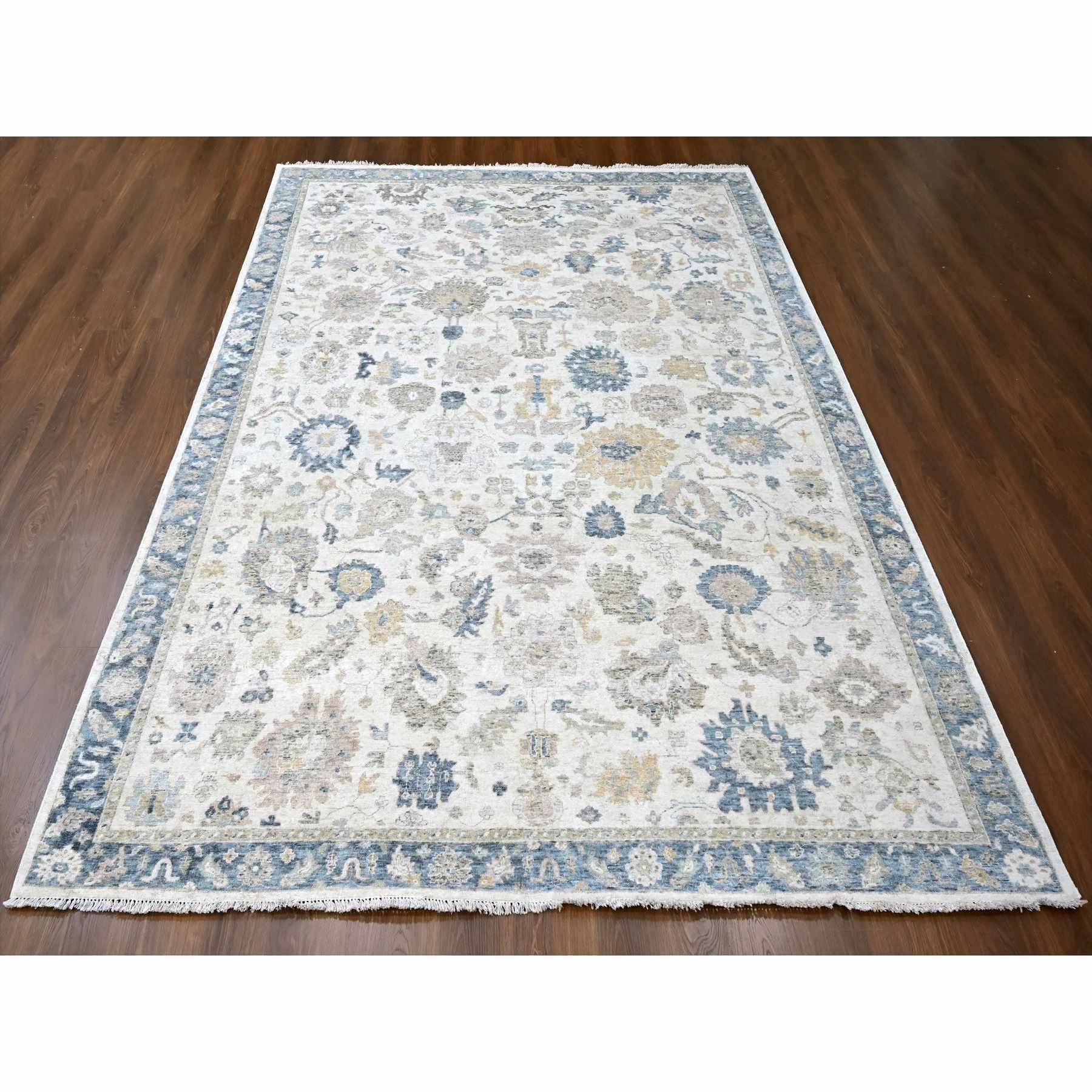 Oushak-And-Peshawar-Hand-Knotted-Rug-51120