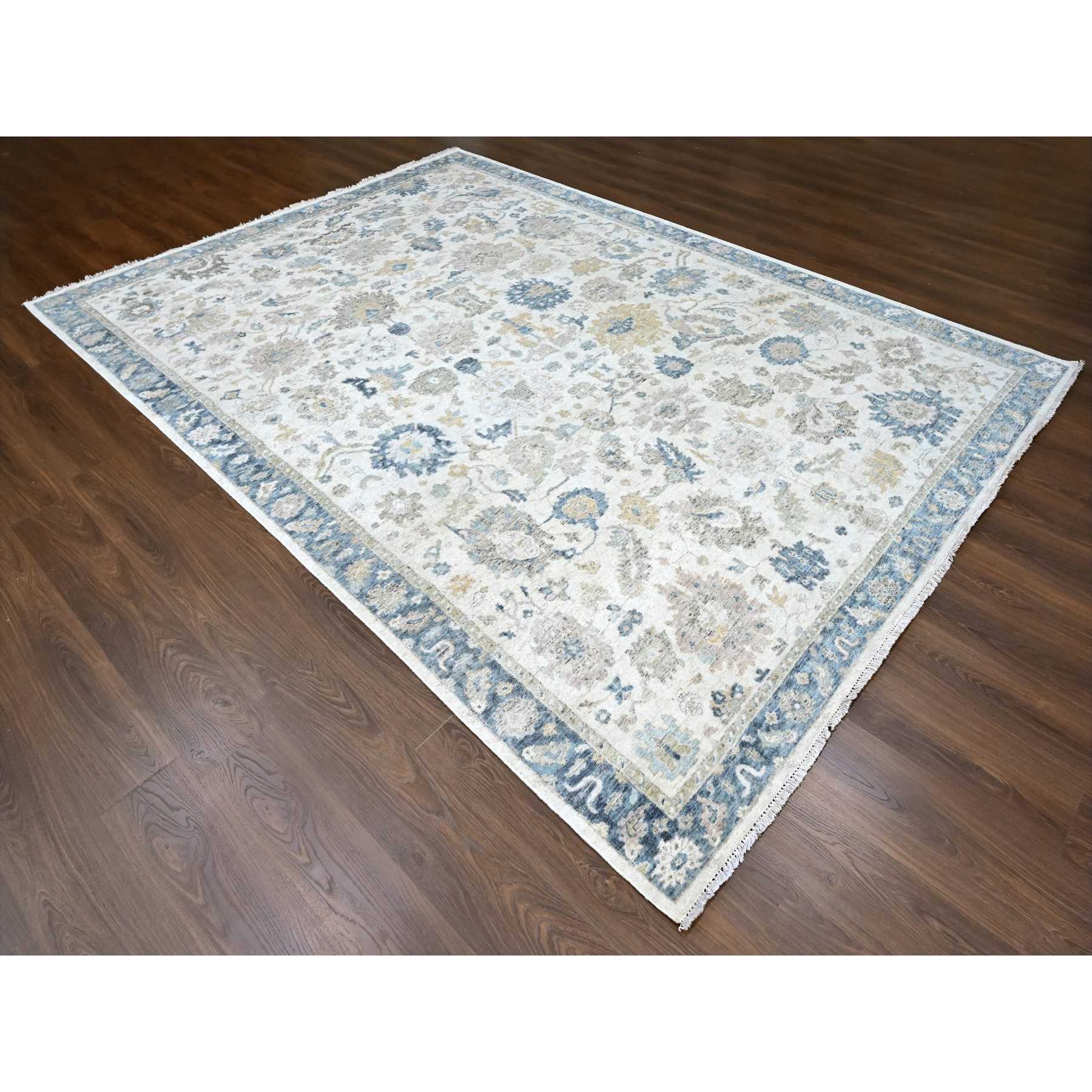 Oushak-And-Peshawar-Hand-Knotted-Rug-51120